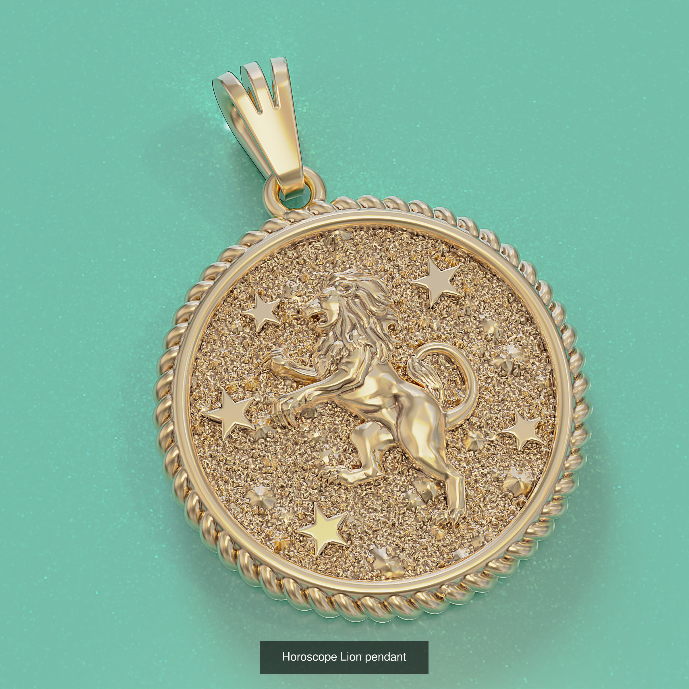 Zodiac Horoscope Pendants Set  3D Model Collection_1