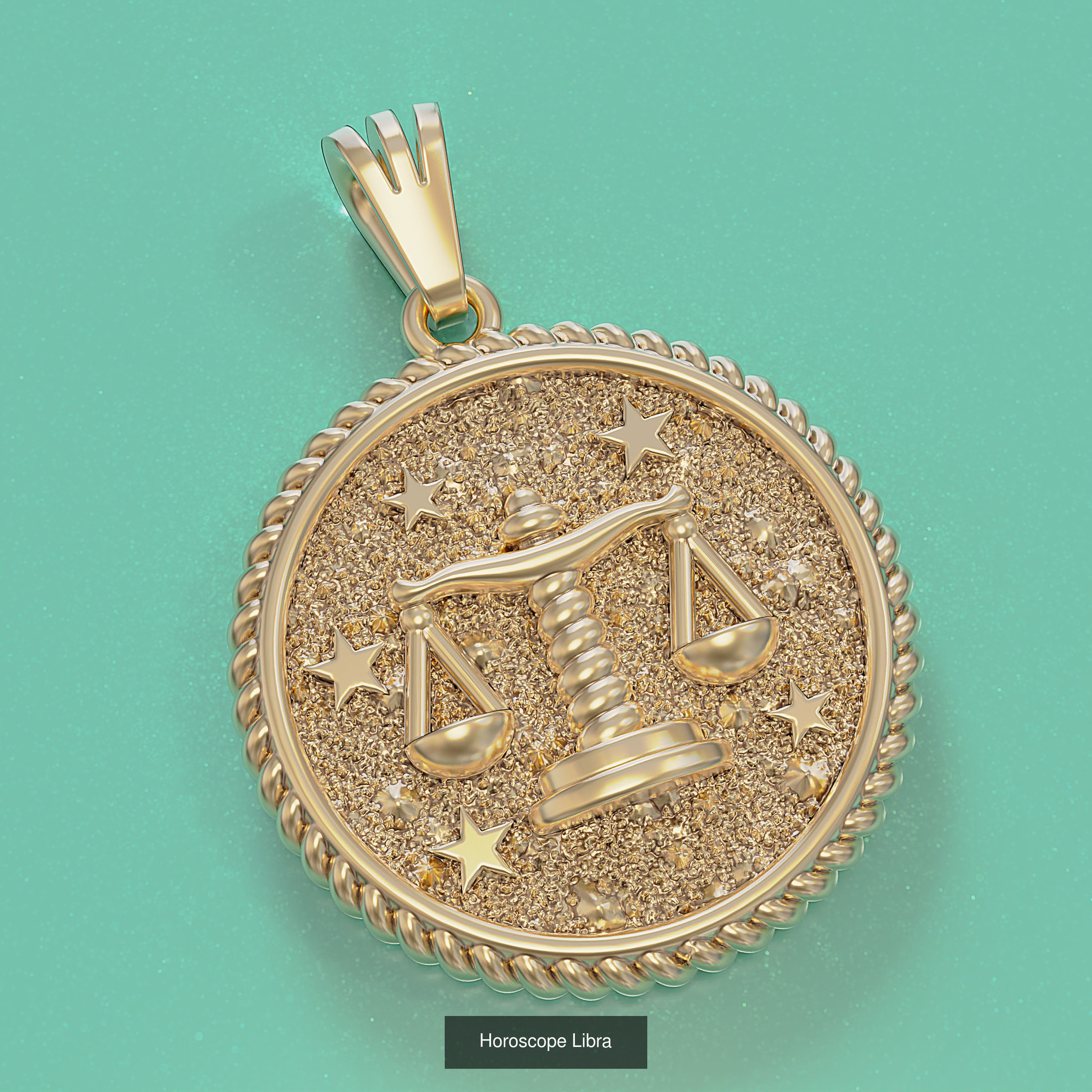 Zodiac Horoscope Pendants Set  3D Model Collection_10
