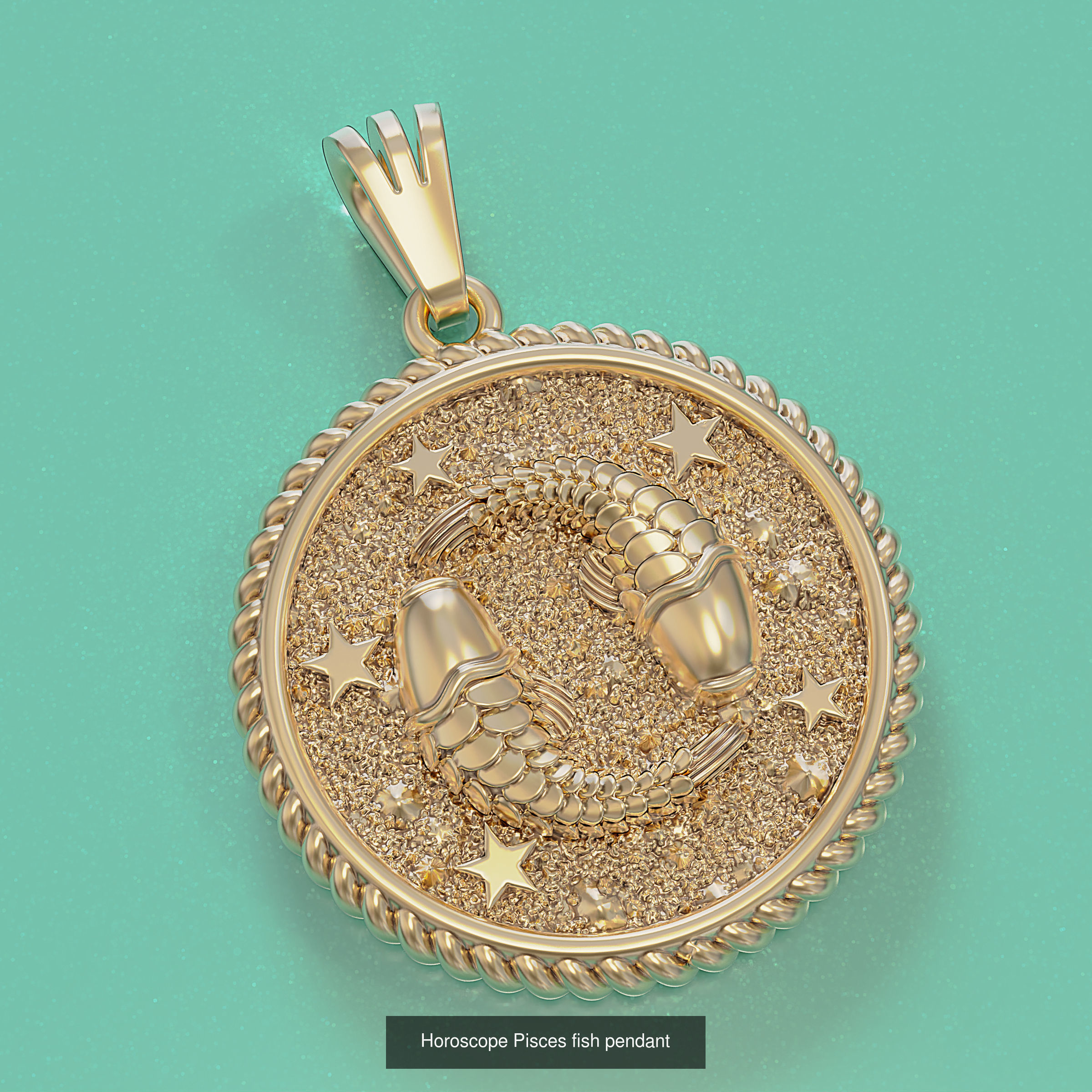 Zodiac Horoscope Pendants Set  3D Model Collection_12