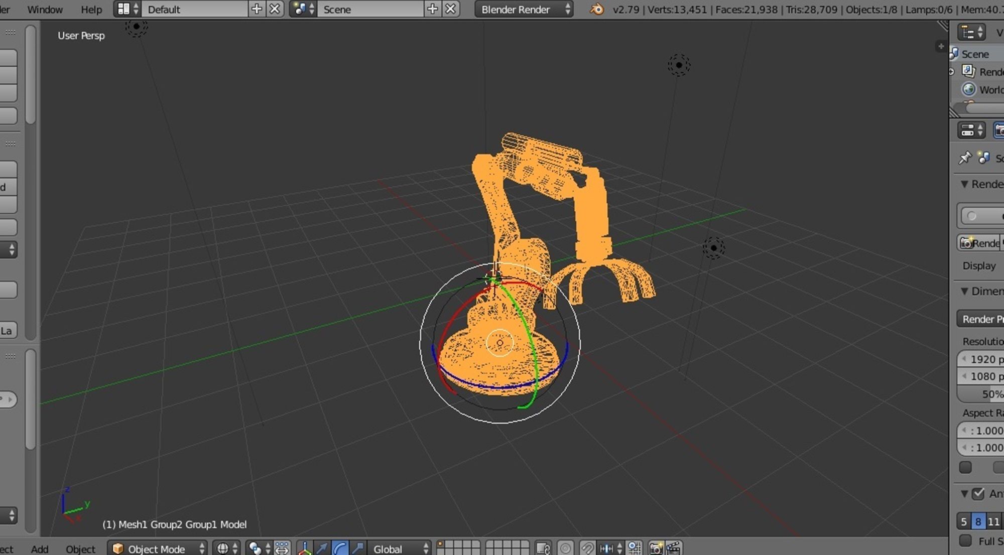 industrial robotic arm 3D model_5
