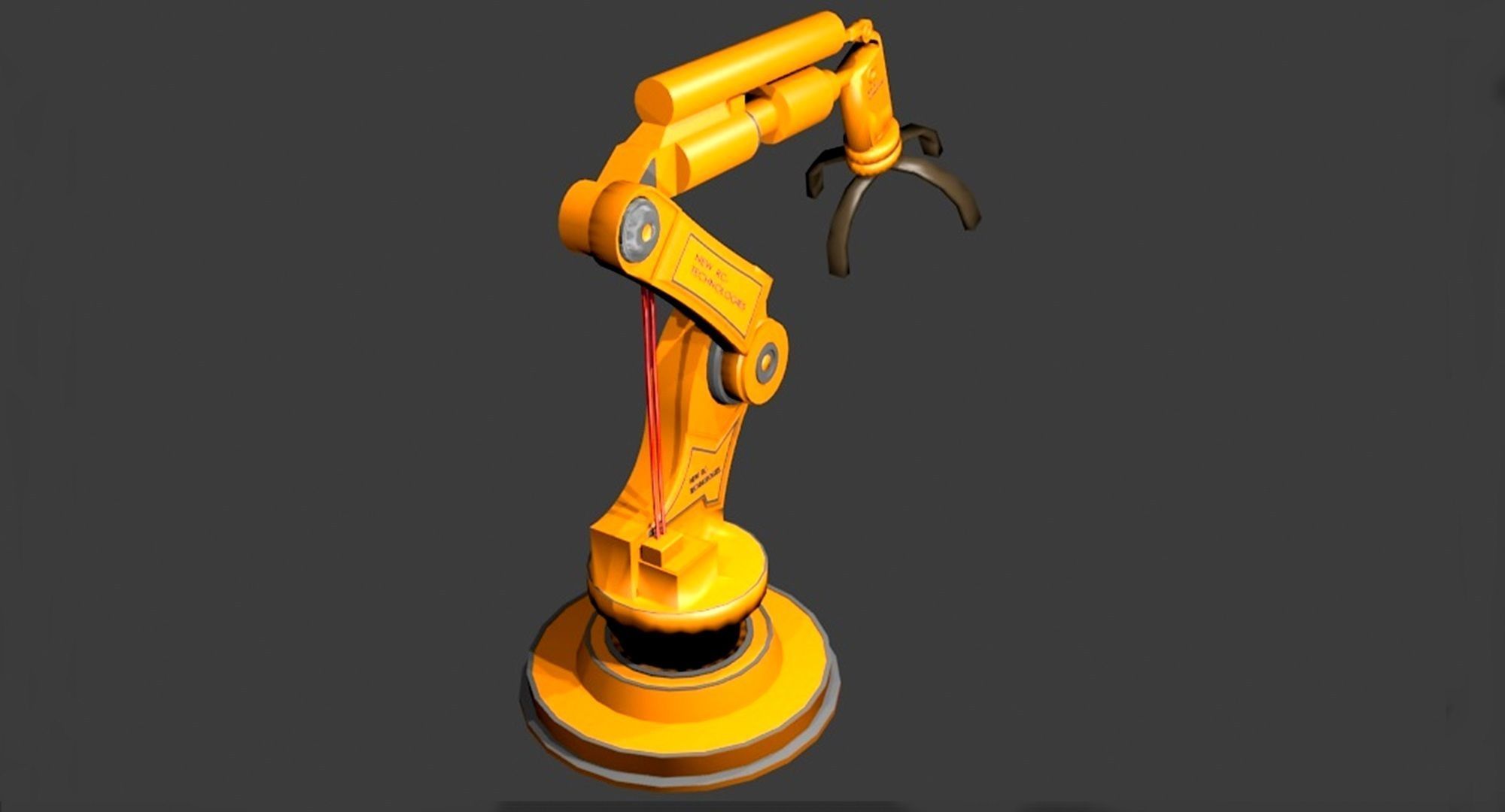 industrial robotic arm 3D model_2