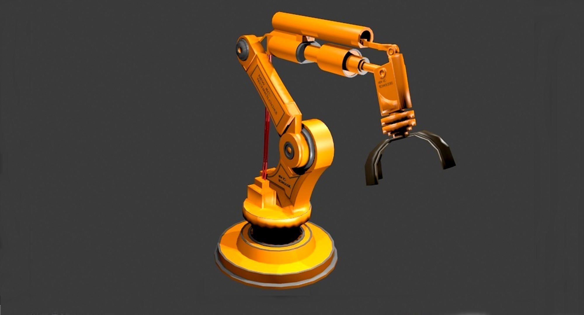industrial robotic arm 3D model_4