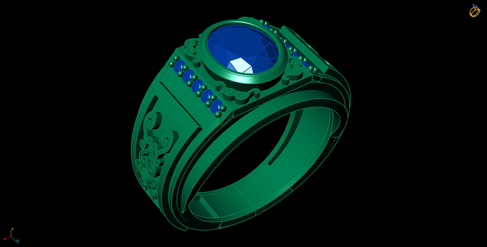 Man ring-23 3D print model_7