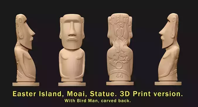 Moai Easter Island Statue 3D print model