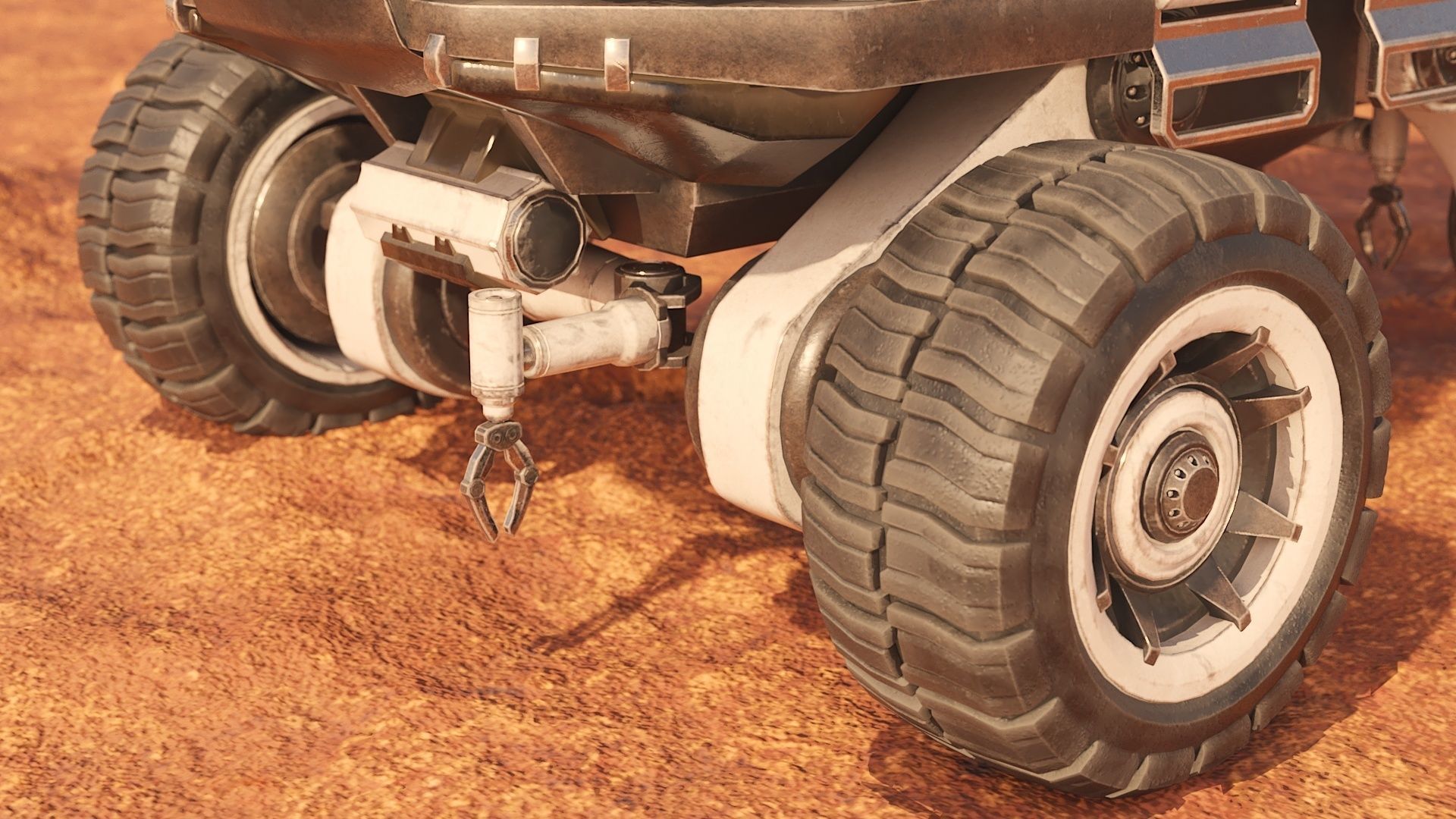 Mars cargo rover concept Low-poly 3D model_6