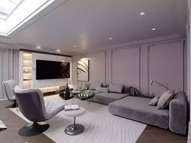 Living room in England 3D model