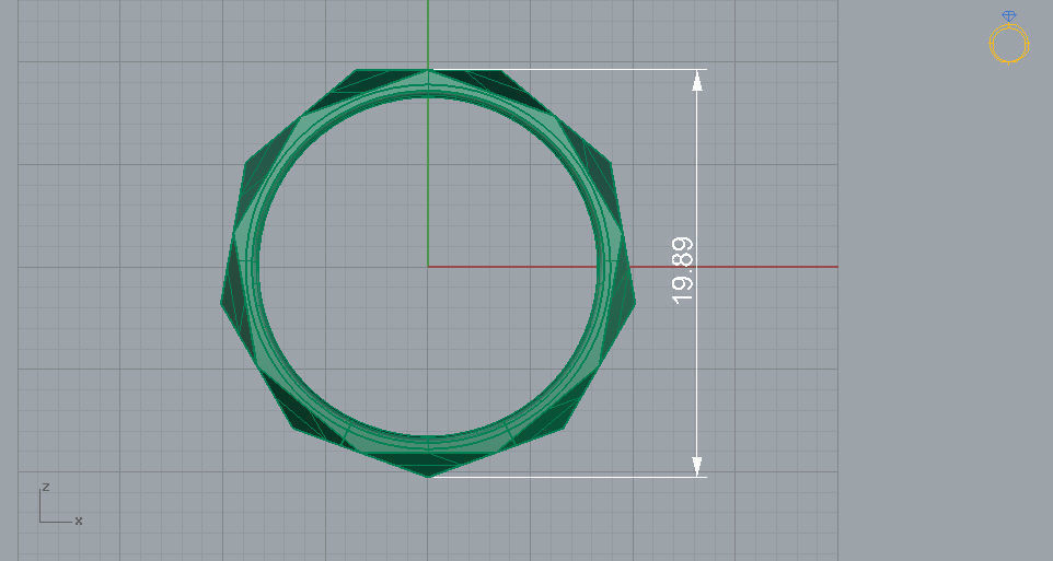 Facet ring design 3D print model_2