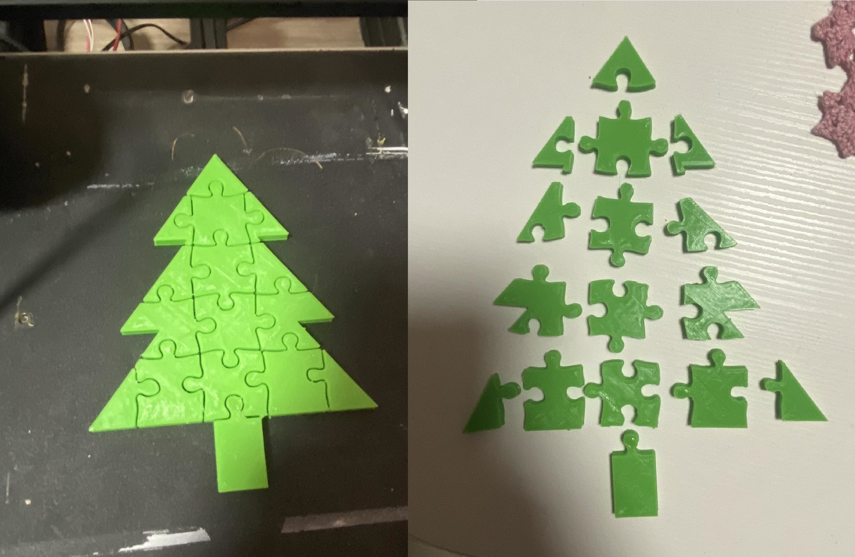 Christmas tree puzzle 3D print model_1