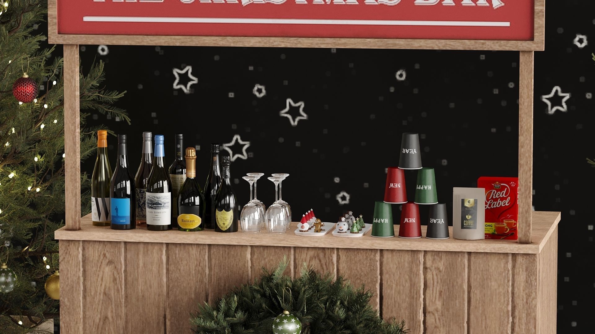 Bar 21 Christmas Bar 3D model_2
