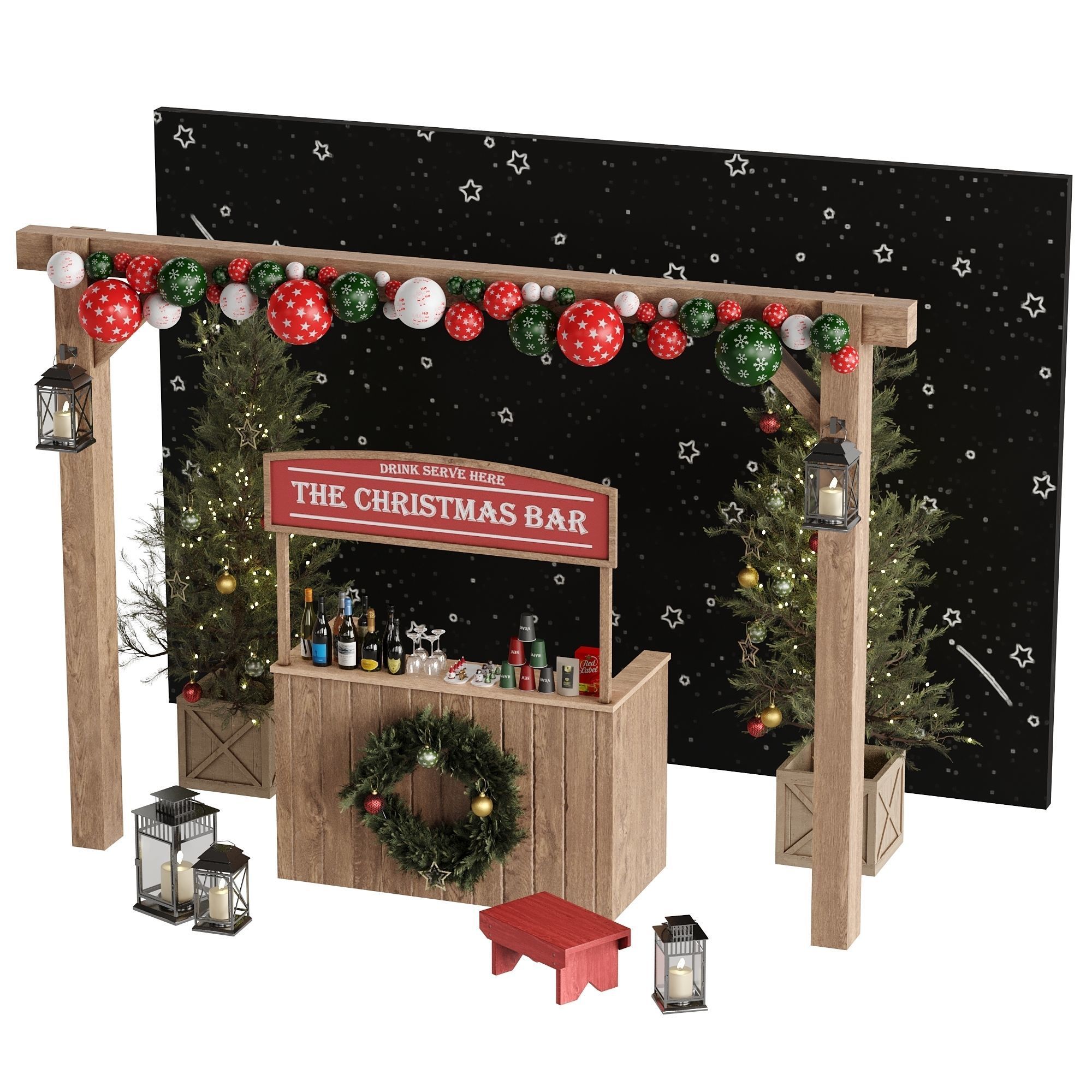 Bar 21 Christmas Bar 3D model_1