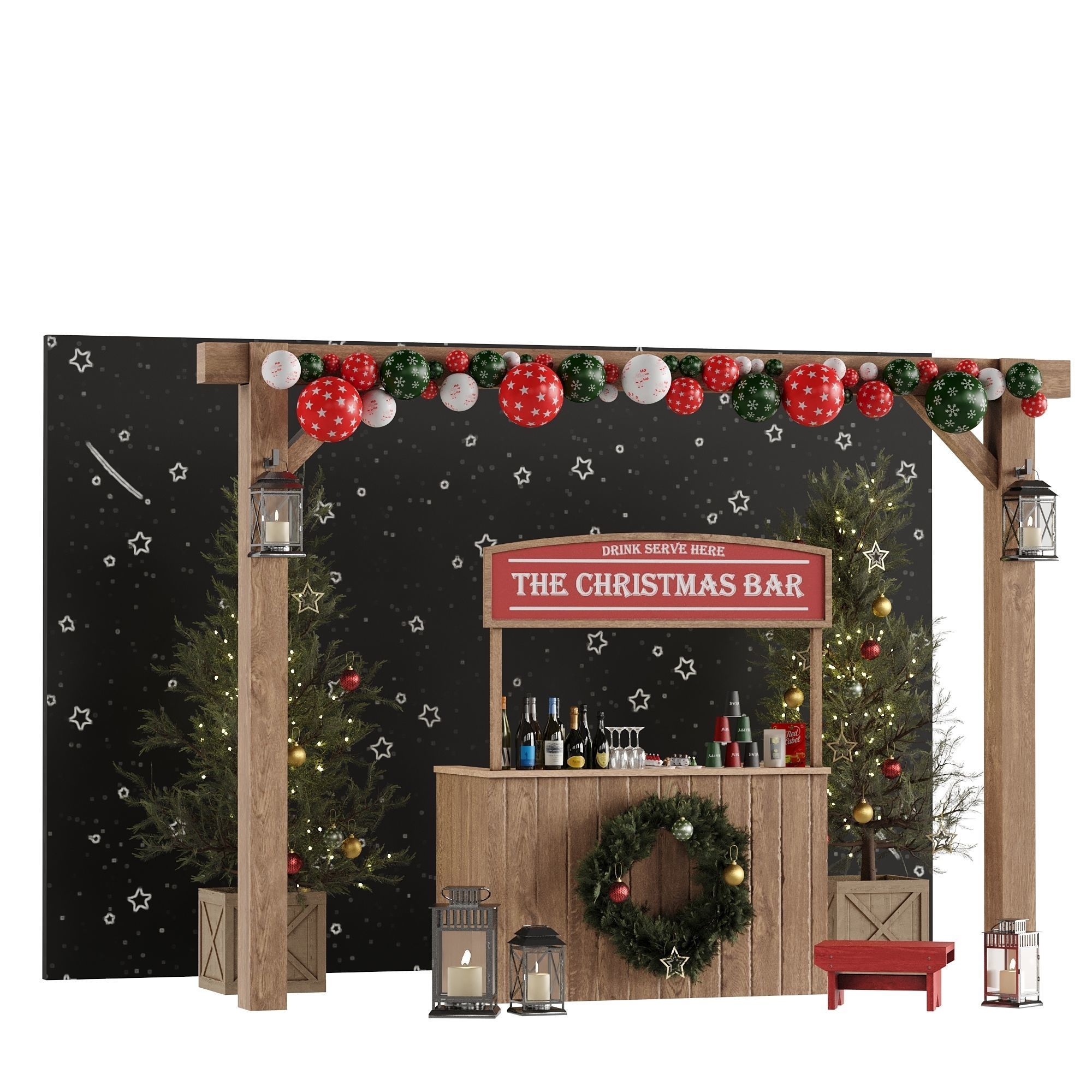 Bar 21 Christmas Bar 3D model_3