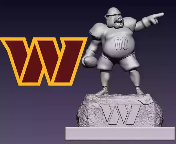 NFL - WASHINGTON COMMANDERS MASSCOT - MAJOR TUDDY - 3D PRINT