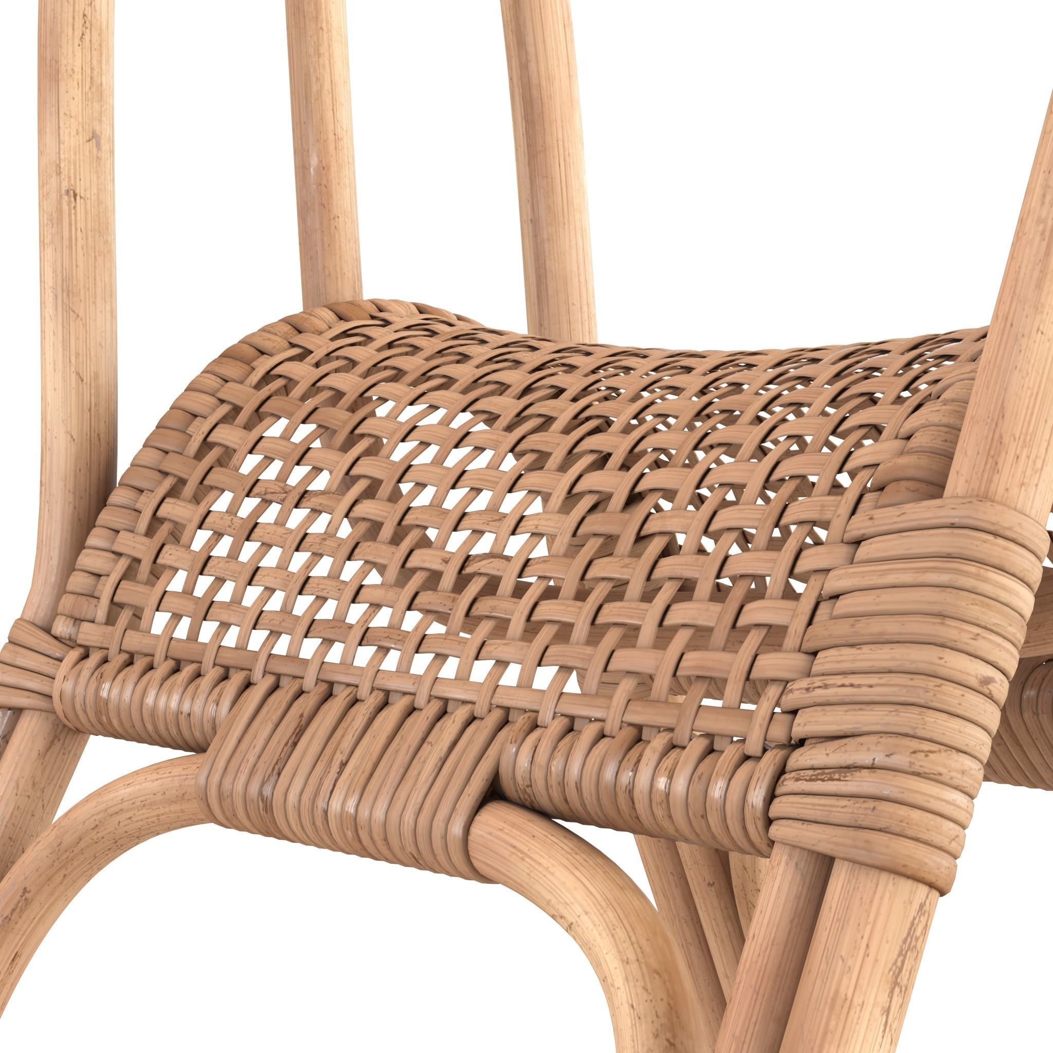 Childrens Rattan Rocking Horse 3D model_5