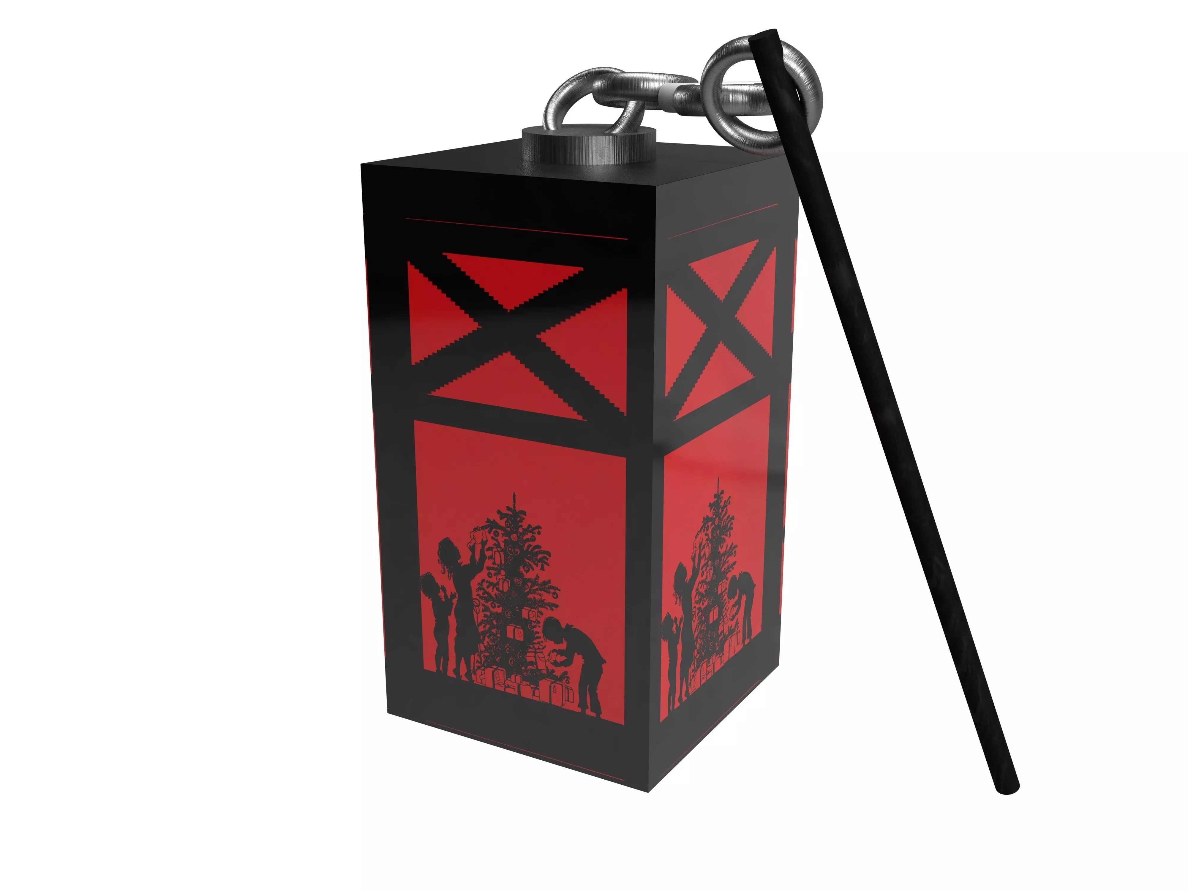 Christmas Lantern 3D model_0