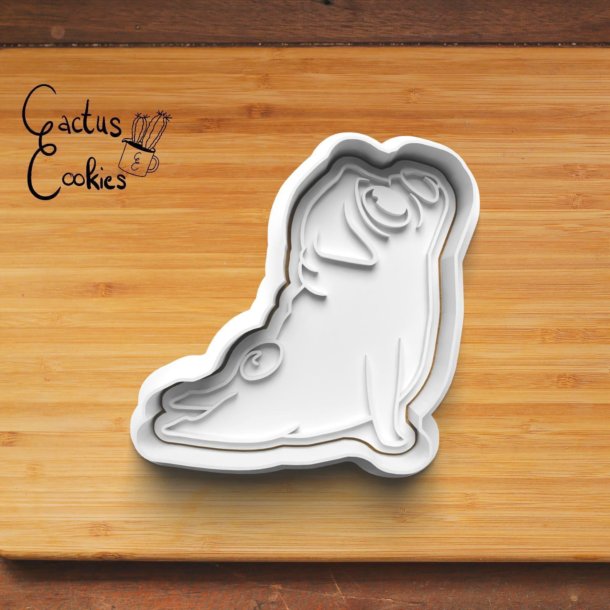Yoga Pug Cookie Cutter Stl File for 3d Printer 0251 3D print model_2