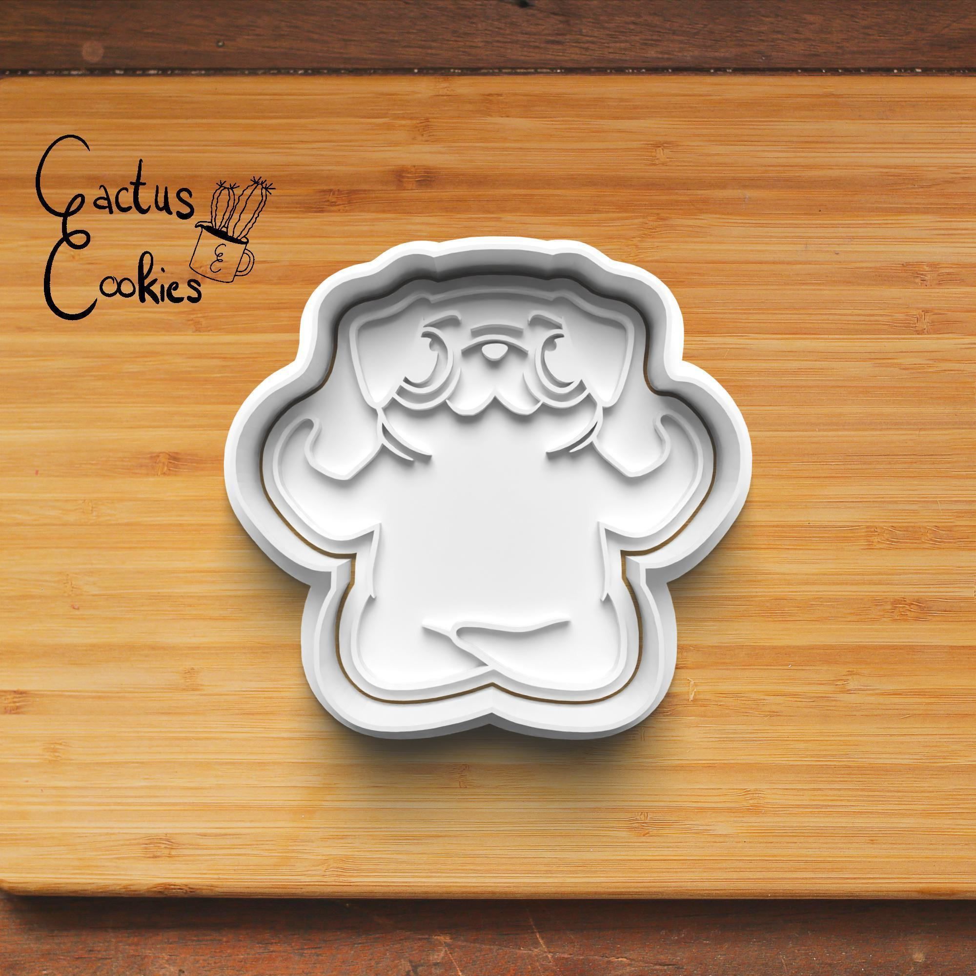 Yoga Pug Cookie Cutter Stl File for 3d Printer 0251 3D print model_4
