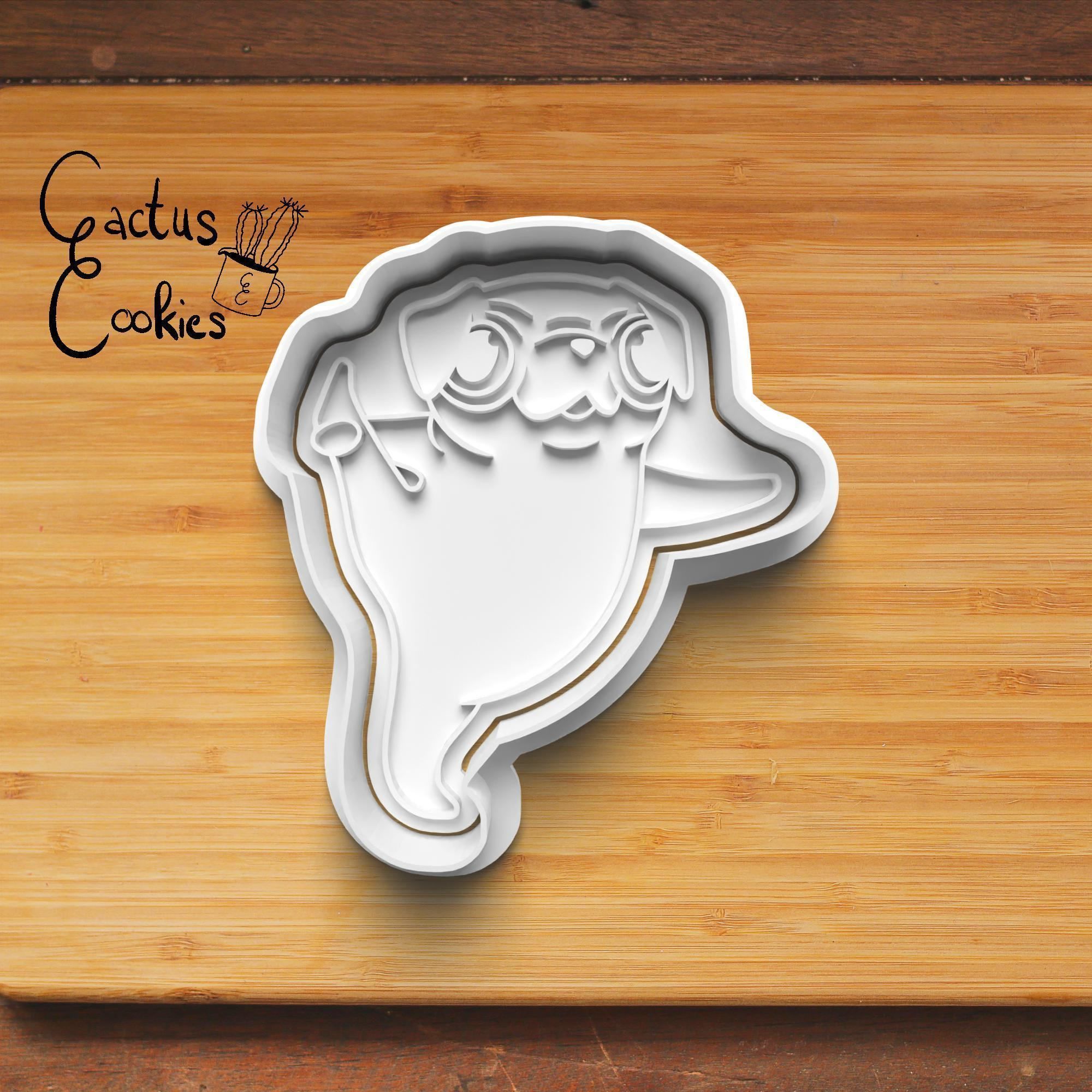 Yoga Pug Cookie Cutter Stl File for 3d Printer 0251 3D print model_3