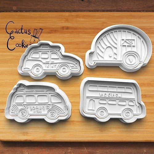 Vehicles Cookie Cutter Stl File for 3d Printer 0226 3D model 3D ...
