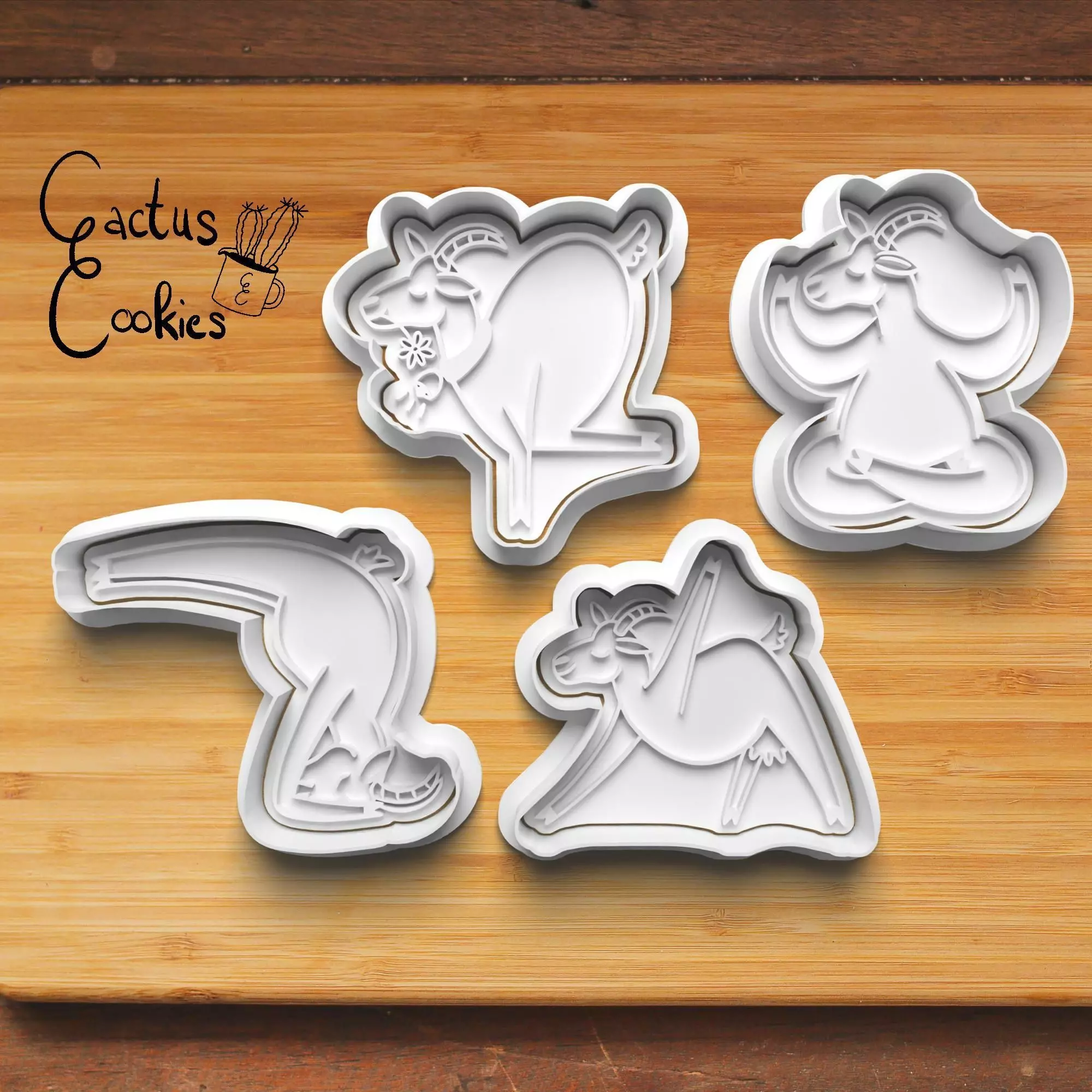 Yoga Goat Cookie Cutter Stl File for 3d Printer 0250 3D print model_0