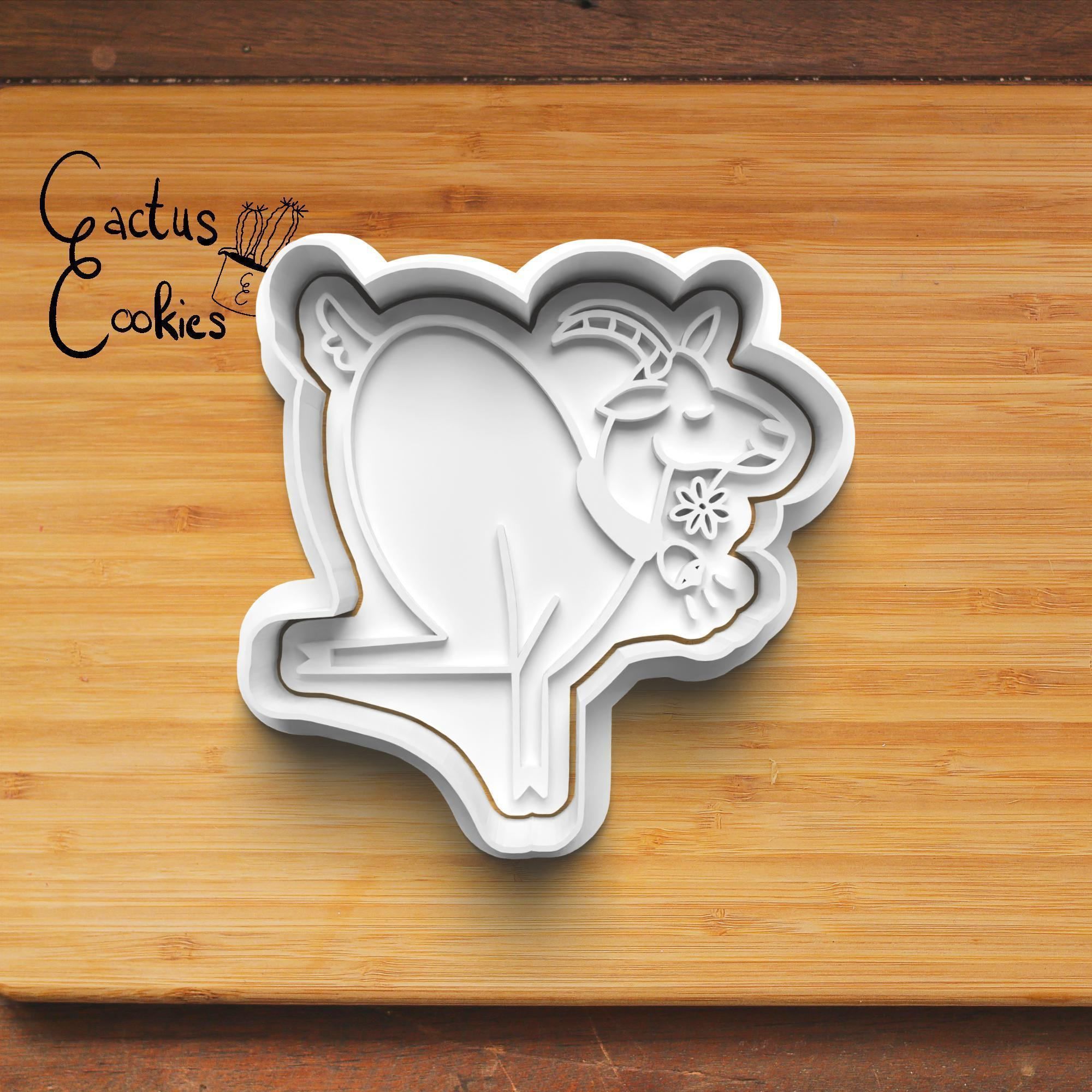 Yoga Goat Cookie Cutter Stl File for 3d Printer 0250 3D print model_2