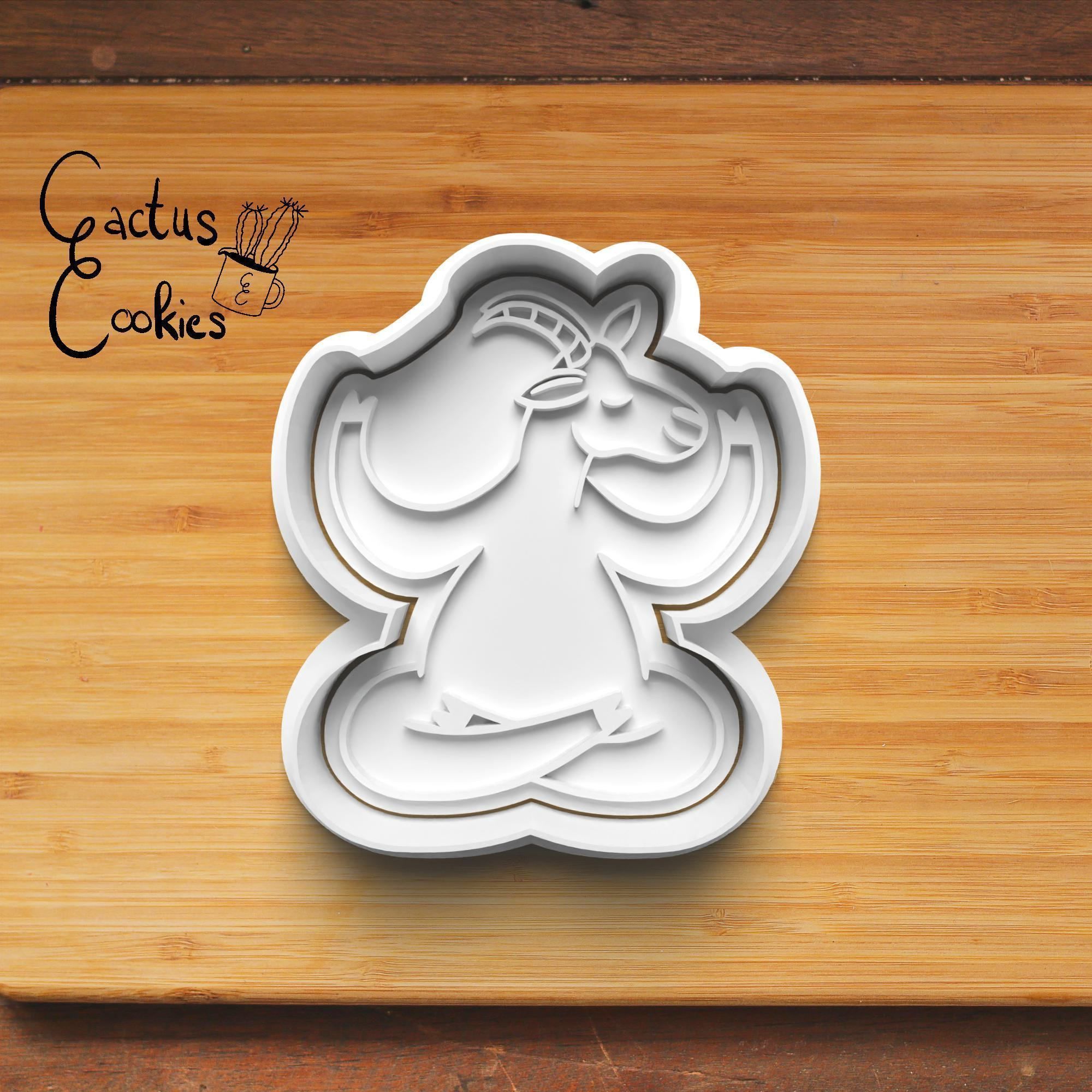 Yoga Goat Cookie Cutter Stl File for 3d Printer 0250 3D print model_3