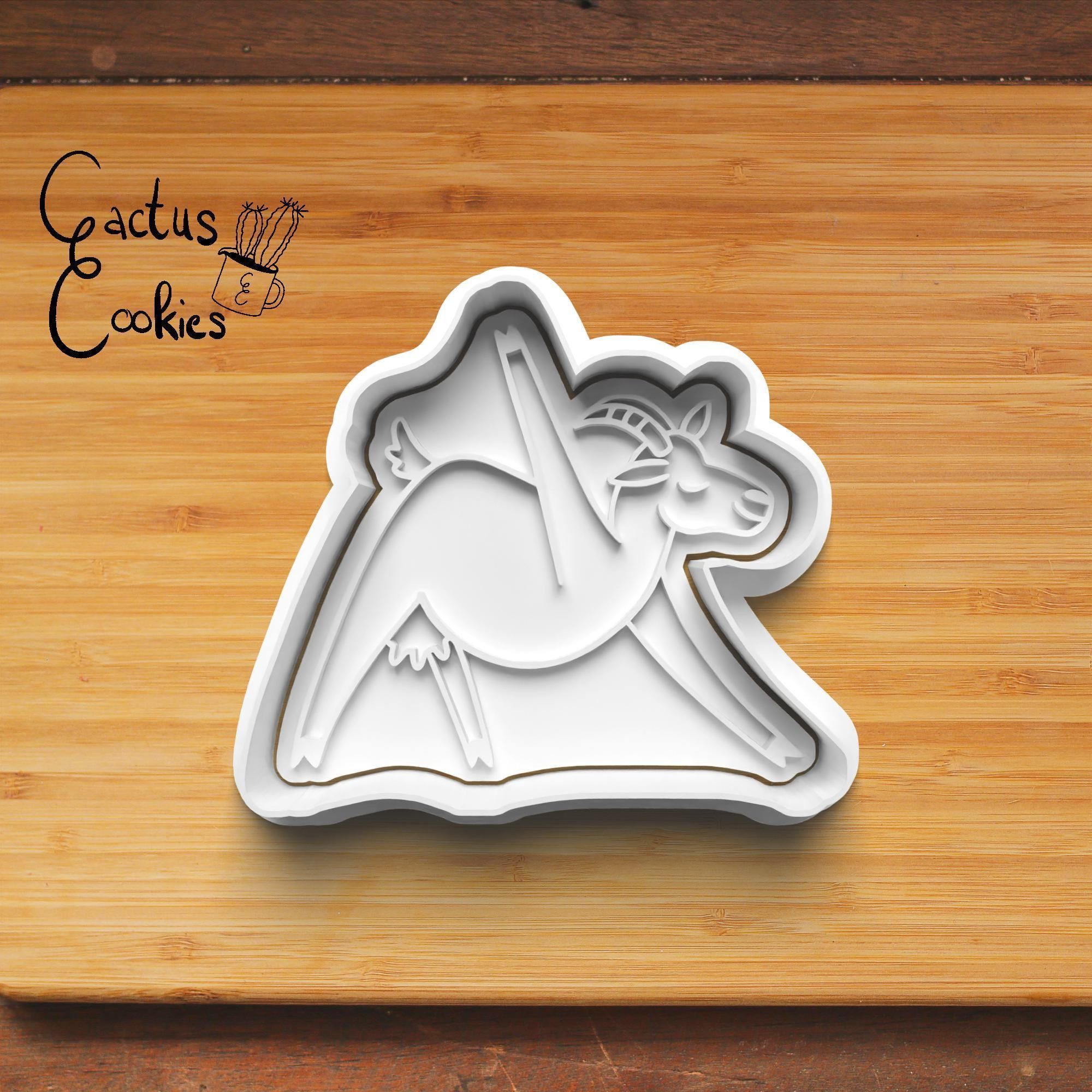 Yoga Goat Cookie Cutter Stl File for 3d Printer 0250 3D print model_4