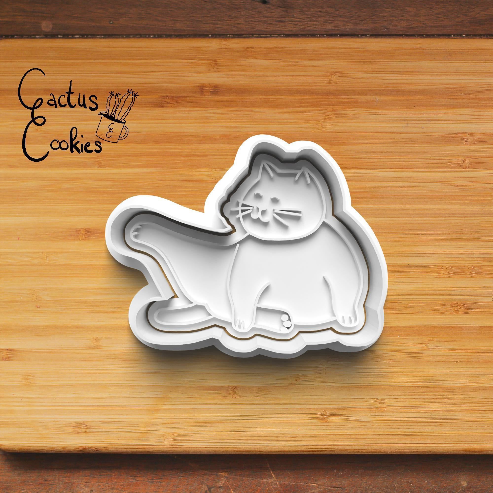 Yoga Cats Cookie Cutter Stl File for 3d Printer 0201 3D print model_2