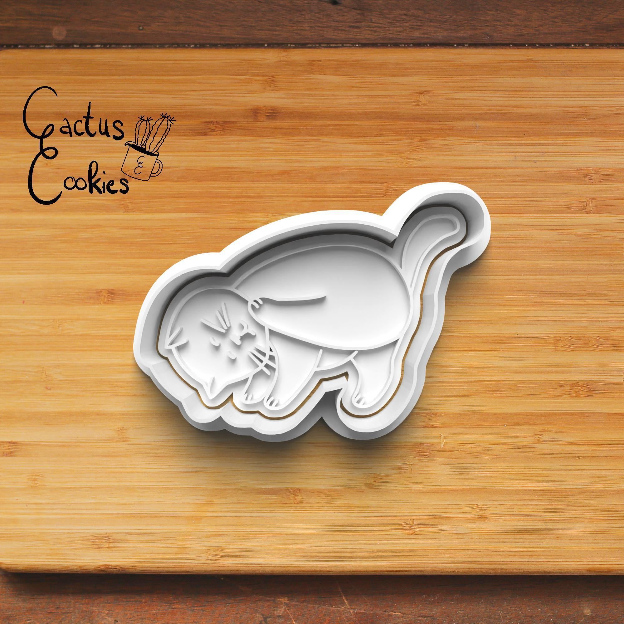 Yoga Cats Cookie Cutter Stl File for 3d Printer 0201 3D print model_3