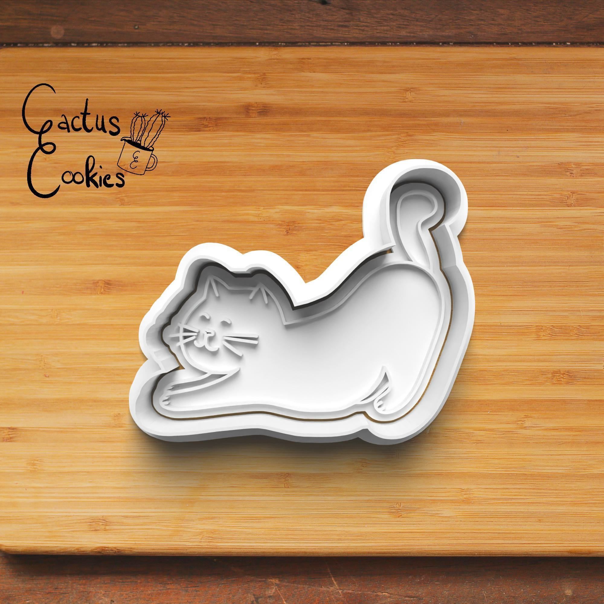 Yoga Cats Cookie Cutter Stl File for 3d Printer 0201 3D print model_4