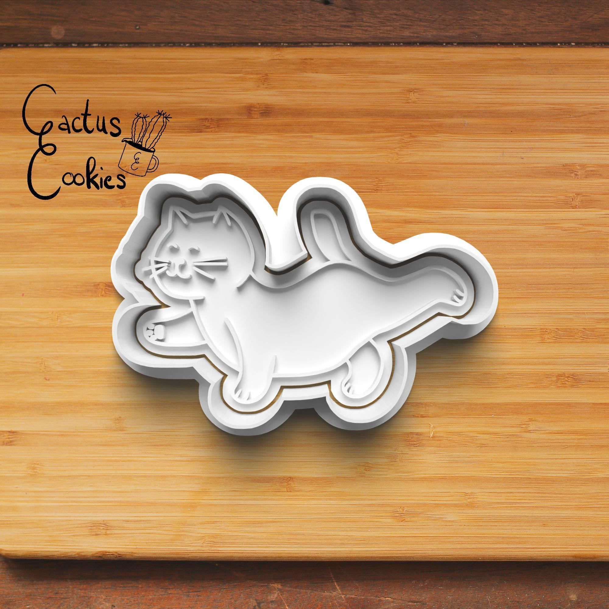 Yoga Cats Cookie Cutter Stl File for 3d Printer 0201 3D print model_5