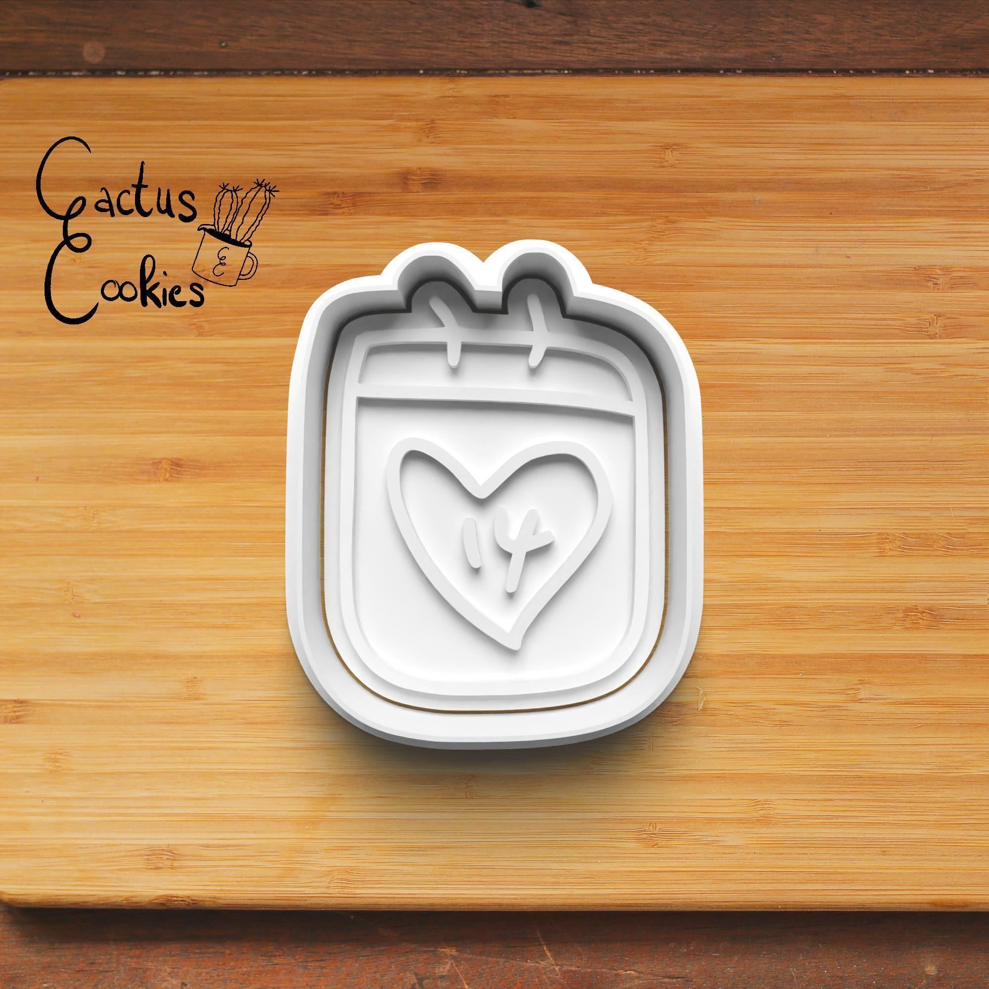 Valentines Day Cookie Cutter Stl File for 3d Printer 0480 3D print model_3