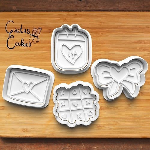 Valentines Day Cookie Cutter Stl File for 3d Printer 0480 3D print model