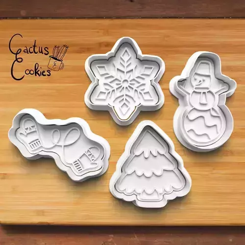 Winter Cookie Cutter Stl File for 3d Printer 0487 3D print model