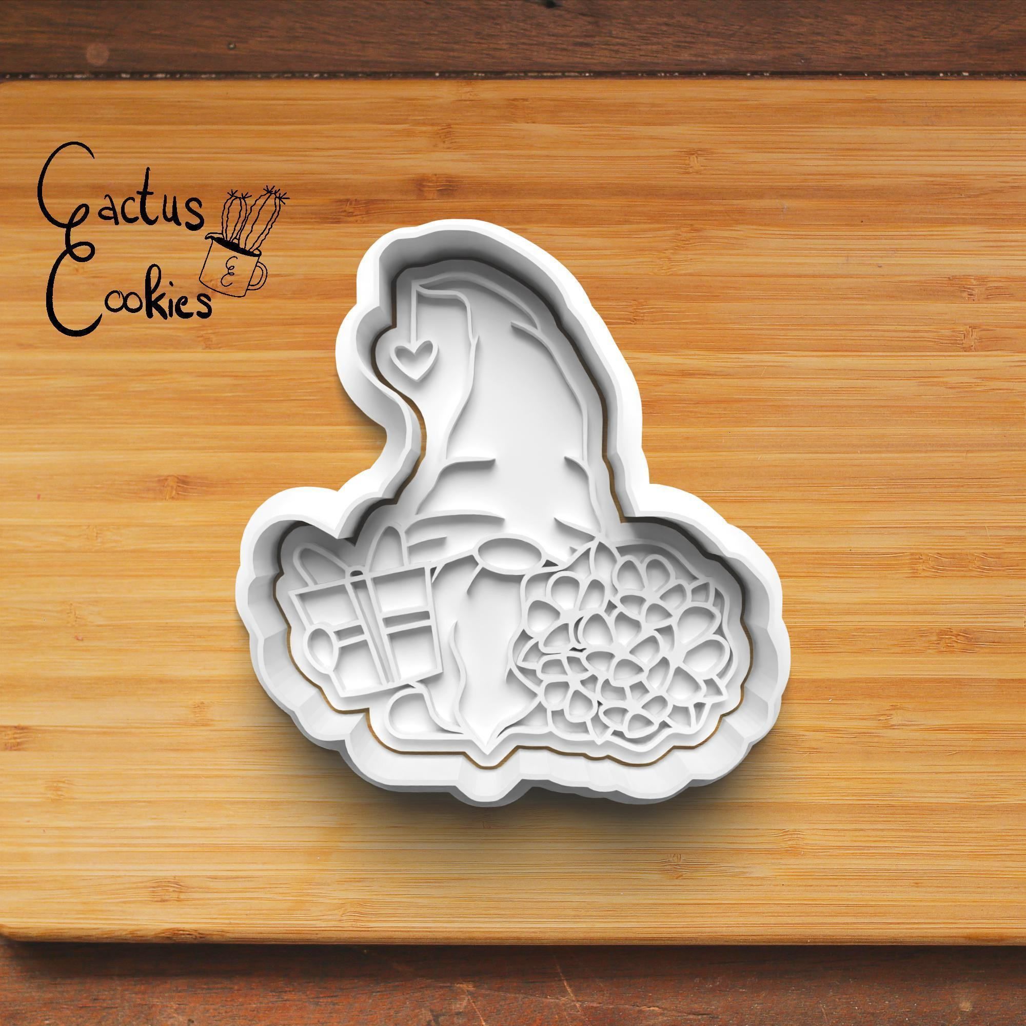 Valentine Gnomes Cookie Cutter Stl File for 3d Printer 0272 3D print model_2