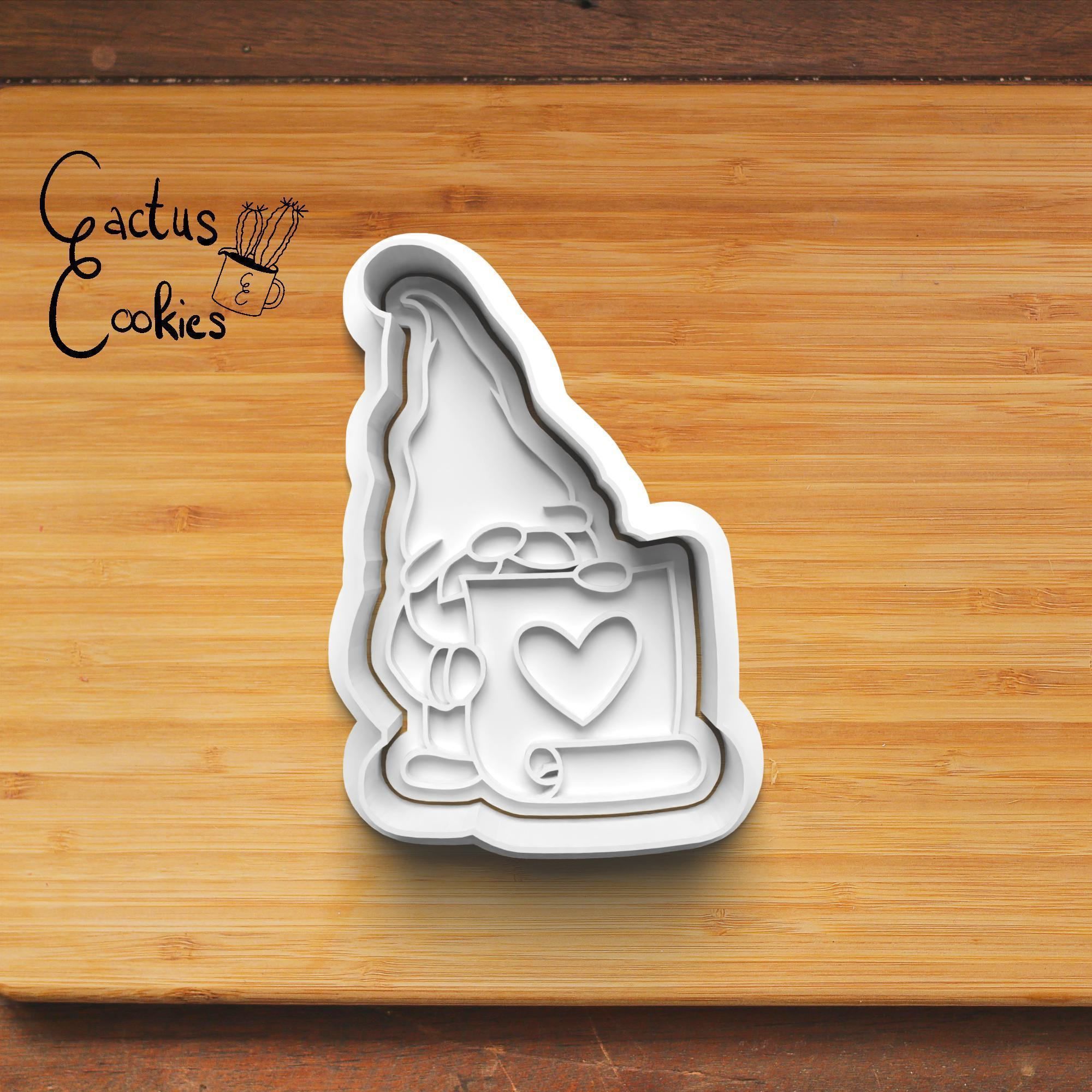 Valentine Gnomes Cookie Cutter Stl File for 3d Printer 0272 3D print model_4