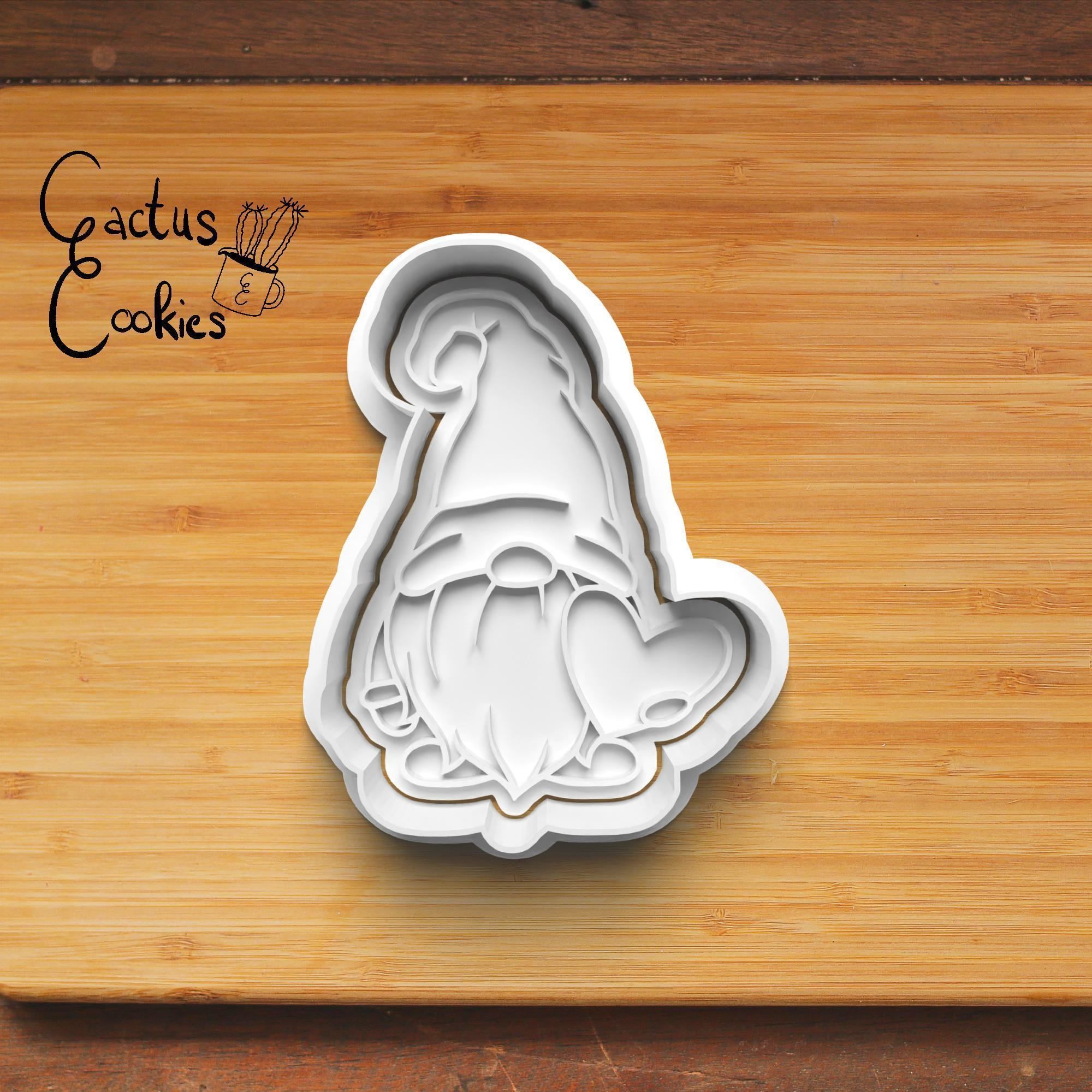 Valentine Gnomes Cookie Cutter Stl File for 3d Printer 0272 3D print model_5