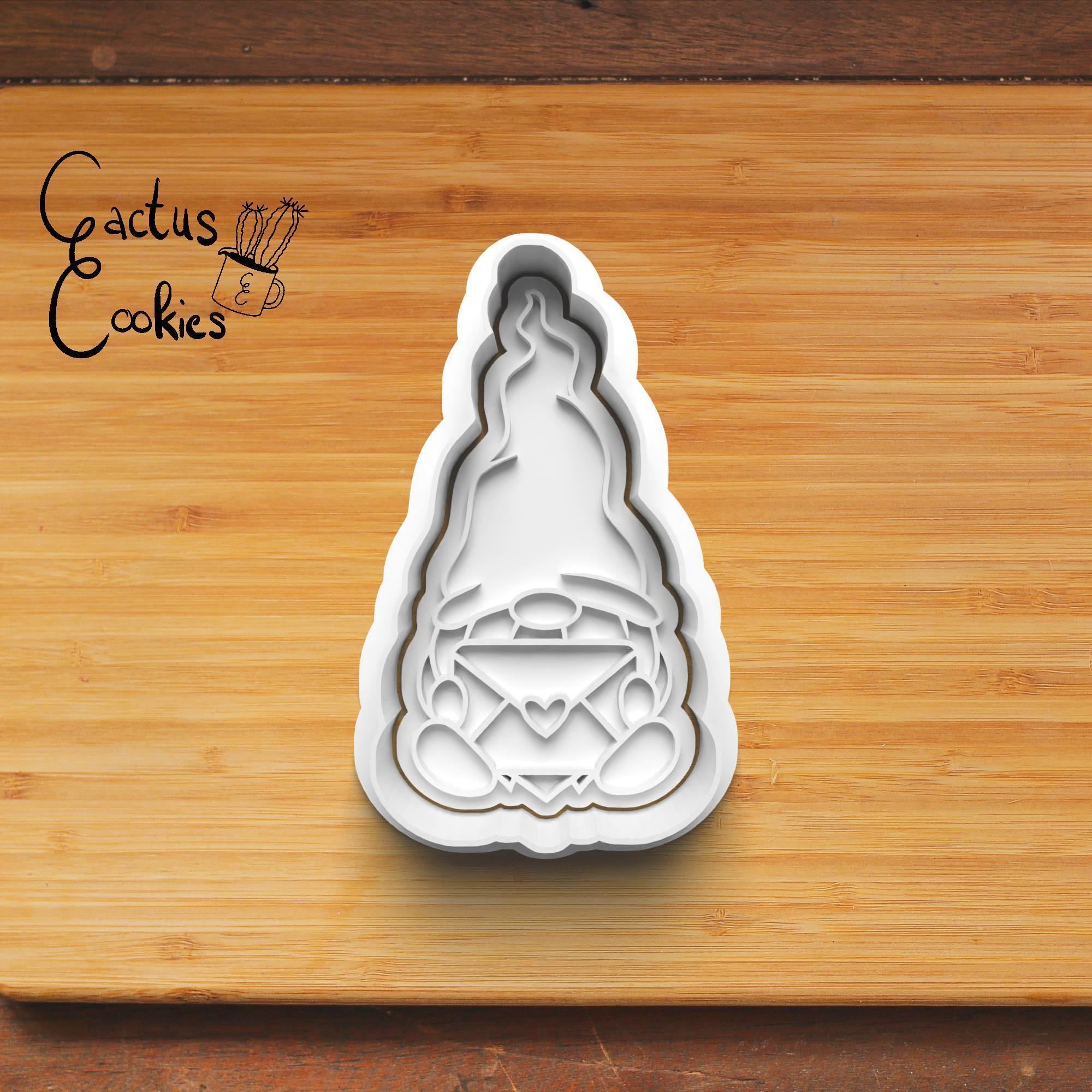 Valentine Gnomes Cookie Cutter Stl File for 3d Printer 0272 3D print model_3