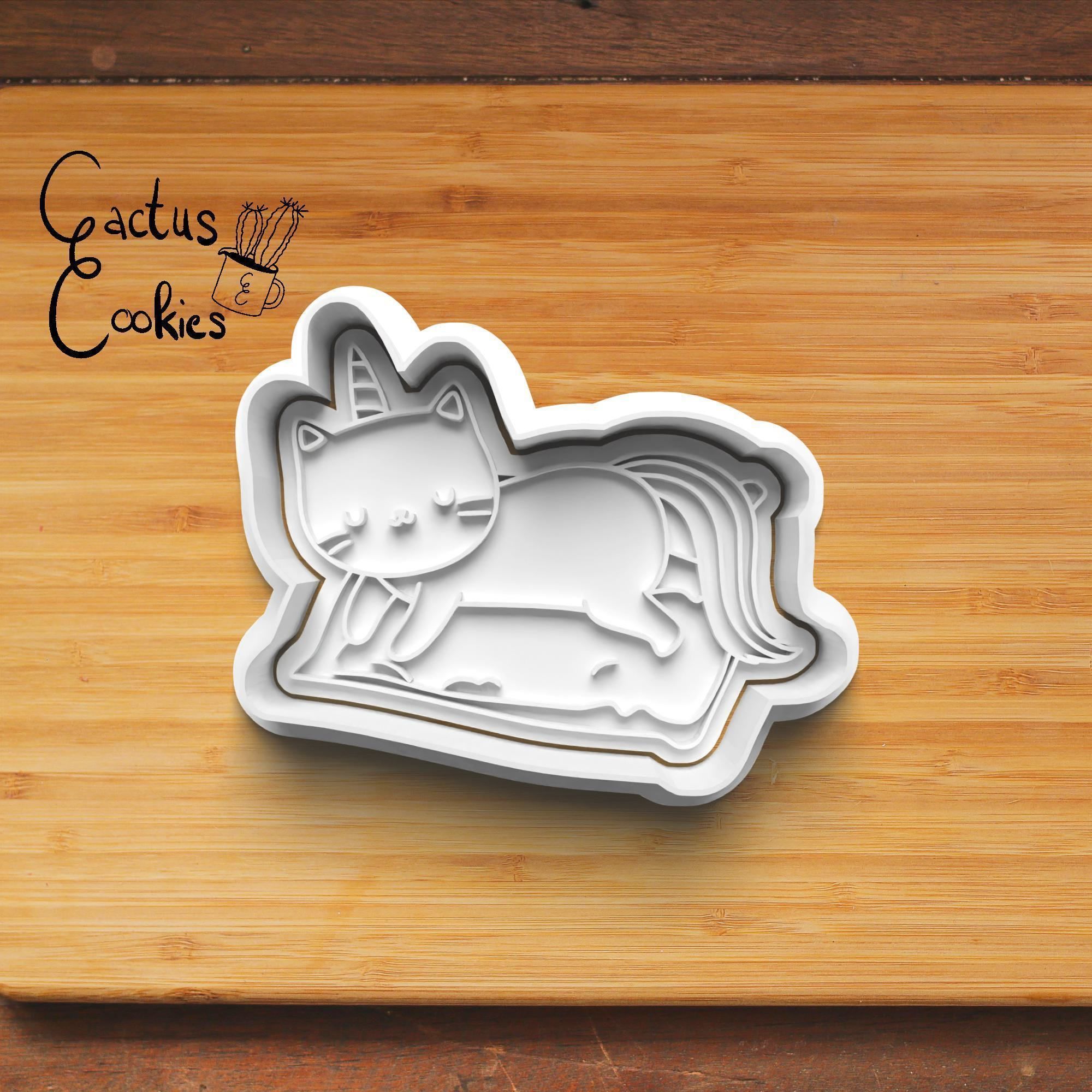 Unicorn Cat Cookie Cutter Stl File for 3d Printer 0249 3D print model_5