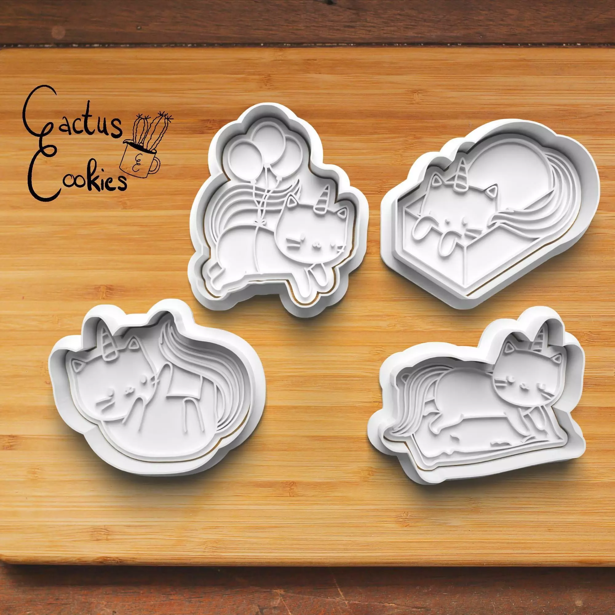 Unicorn Cat Cookie Cutter Stl File for 3d Printer 0249 3D print model_0