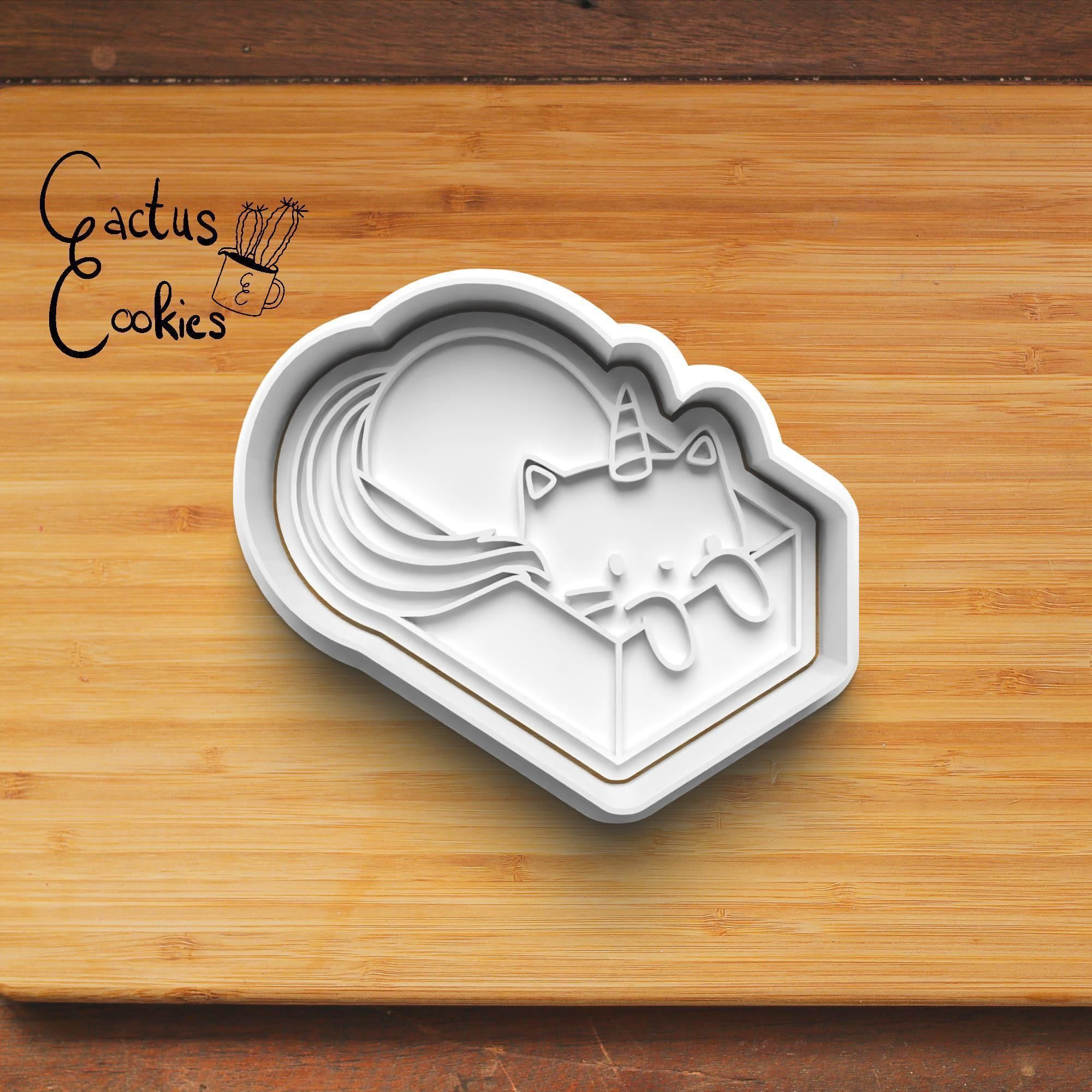 Unicorn Cat Cookie Cutter Stl File for 3d Printer 0249 3D print model_3