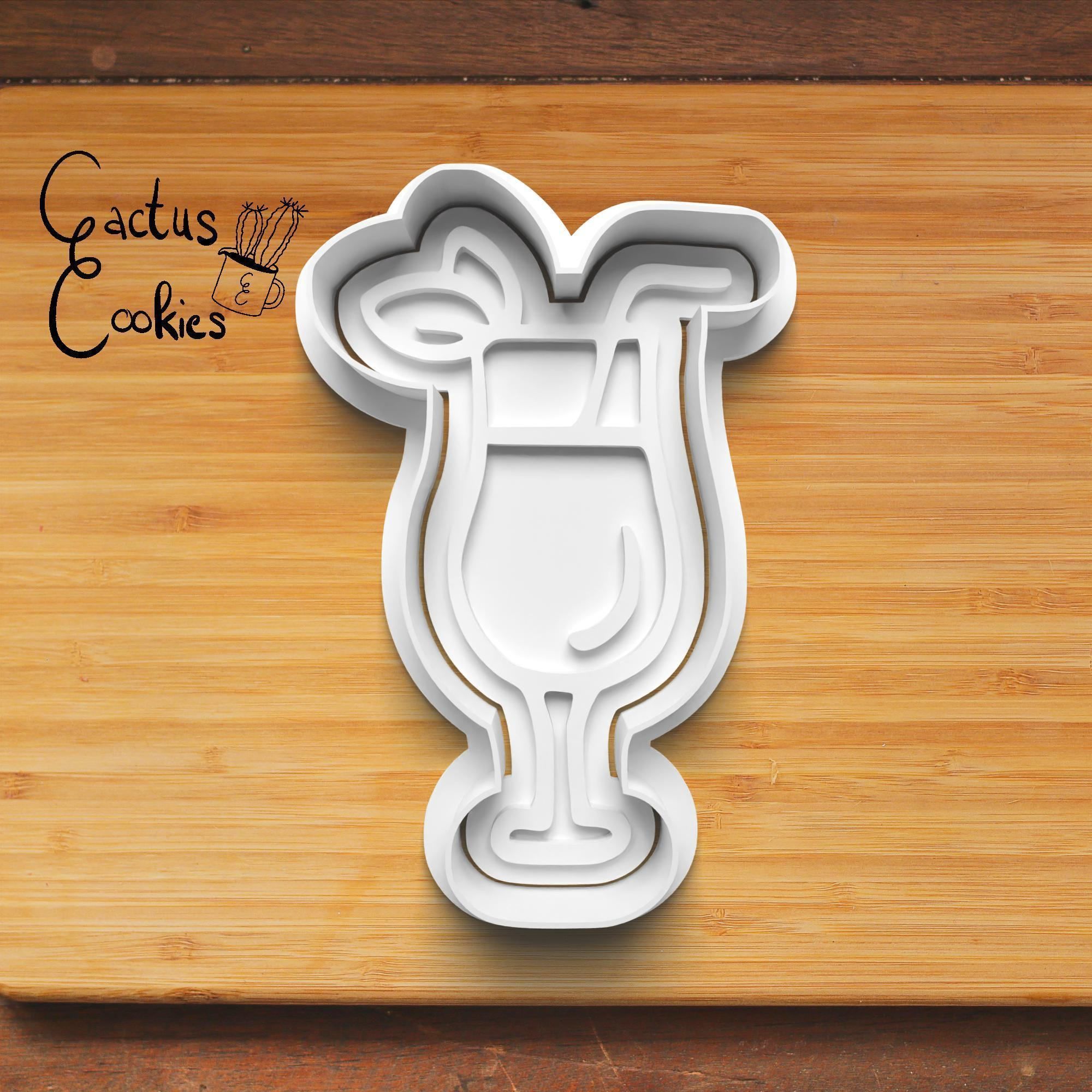 Tropical Holiday Cookie Cutter Stl File for 3d Printer 0299 3D print model_3