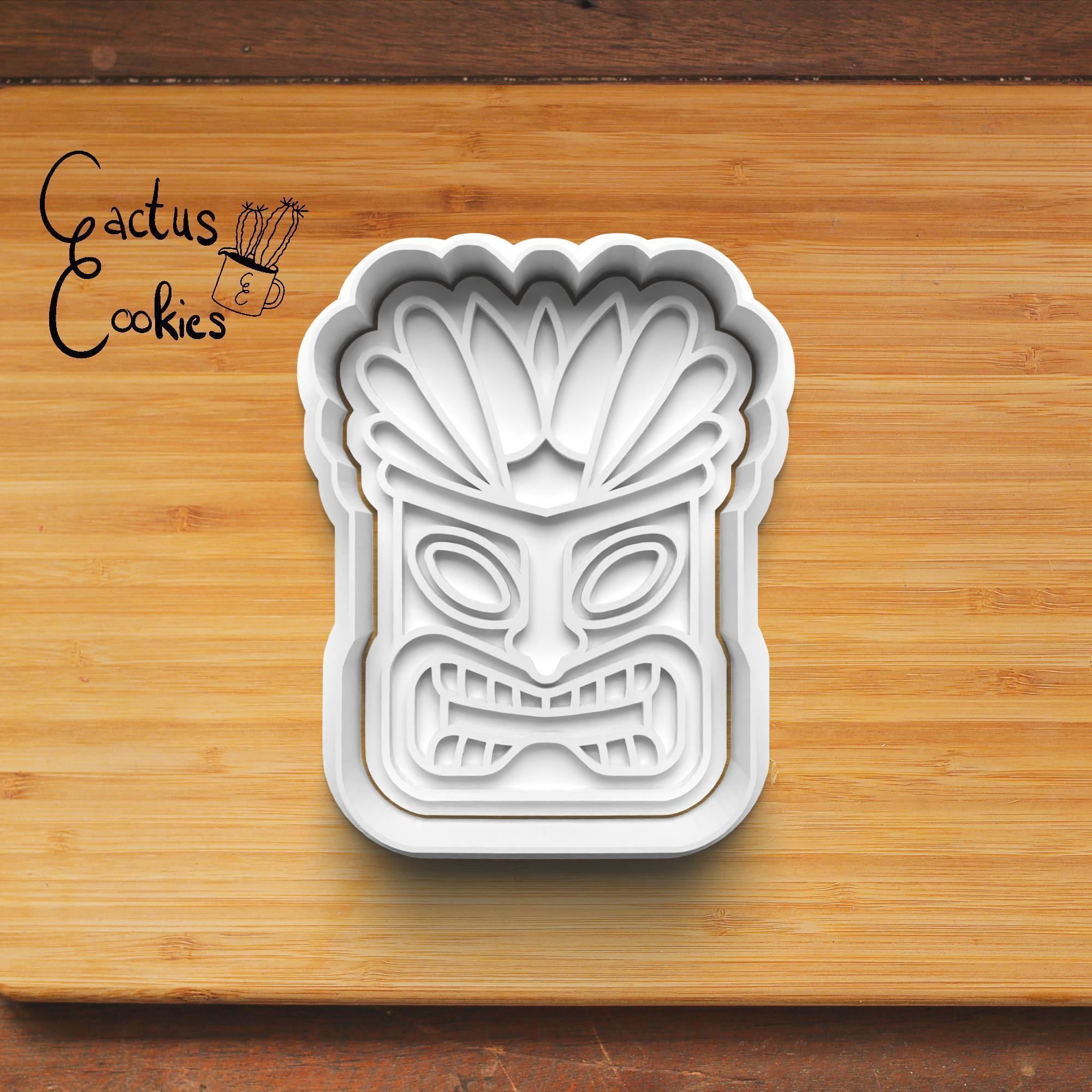 Tiki Party Cookie Cutter Stl File for 3d Printer 0248 3D print model_2