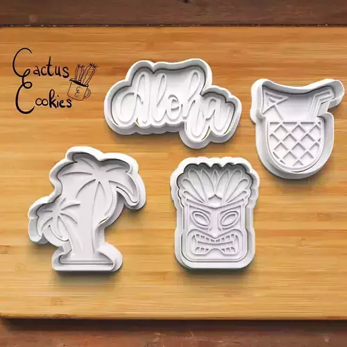 Tiki Party Cookie Cutter Stl File for 3d Printer 0248 3D print model Tiki Party Cookie Cutter Stl File for 3d Printer 0248 3D print model