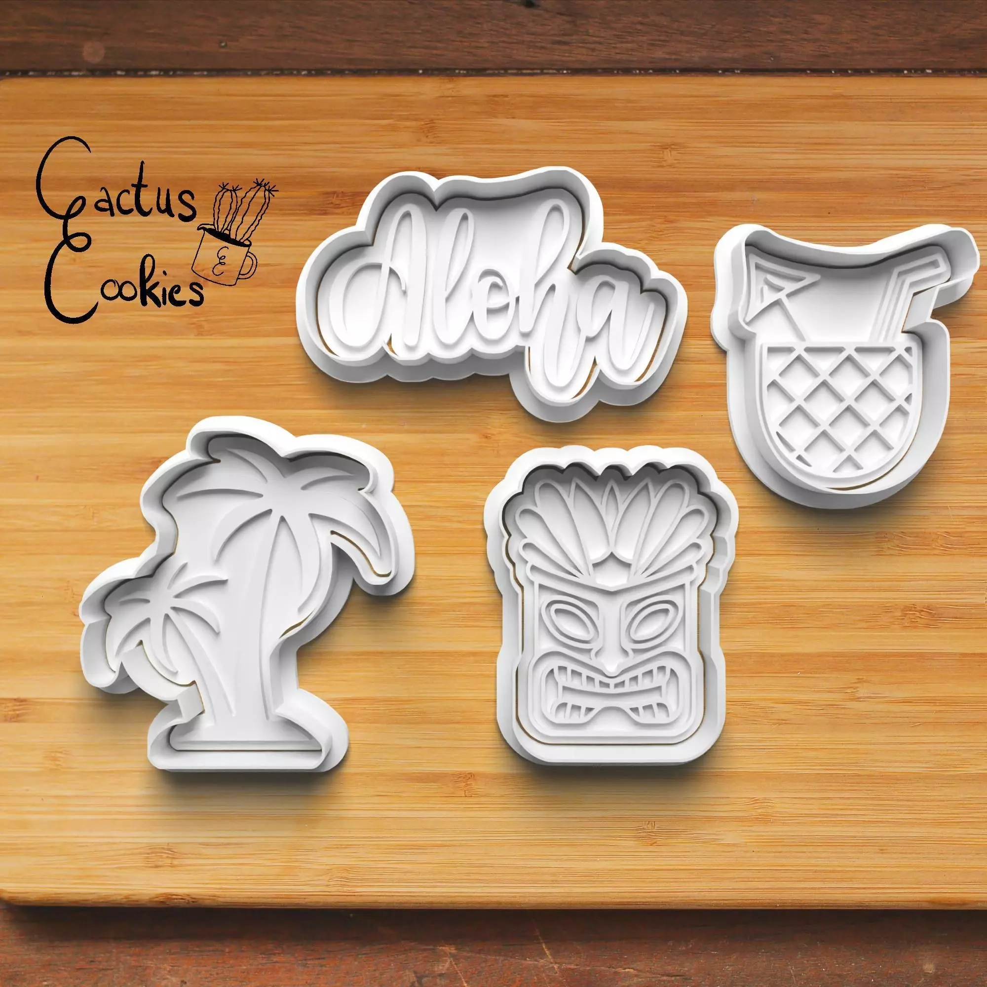 Tiki Party Cookie Cutter Stl File for 3d Printer 0248 3D print model_0