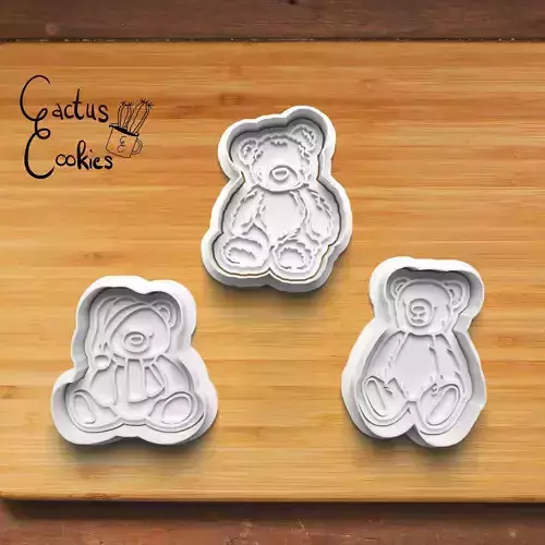 Teddy Bears Cookie Cutter Stl File for 3d Printer 0400 3D print model