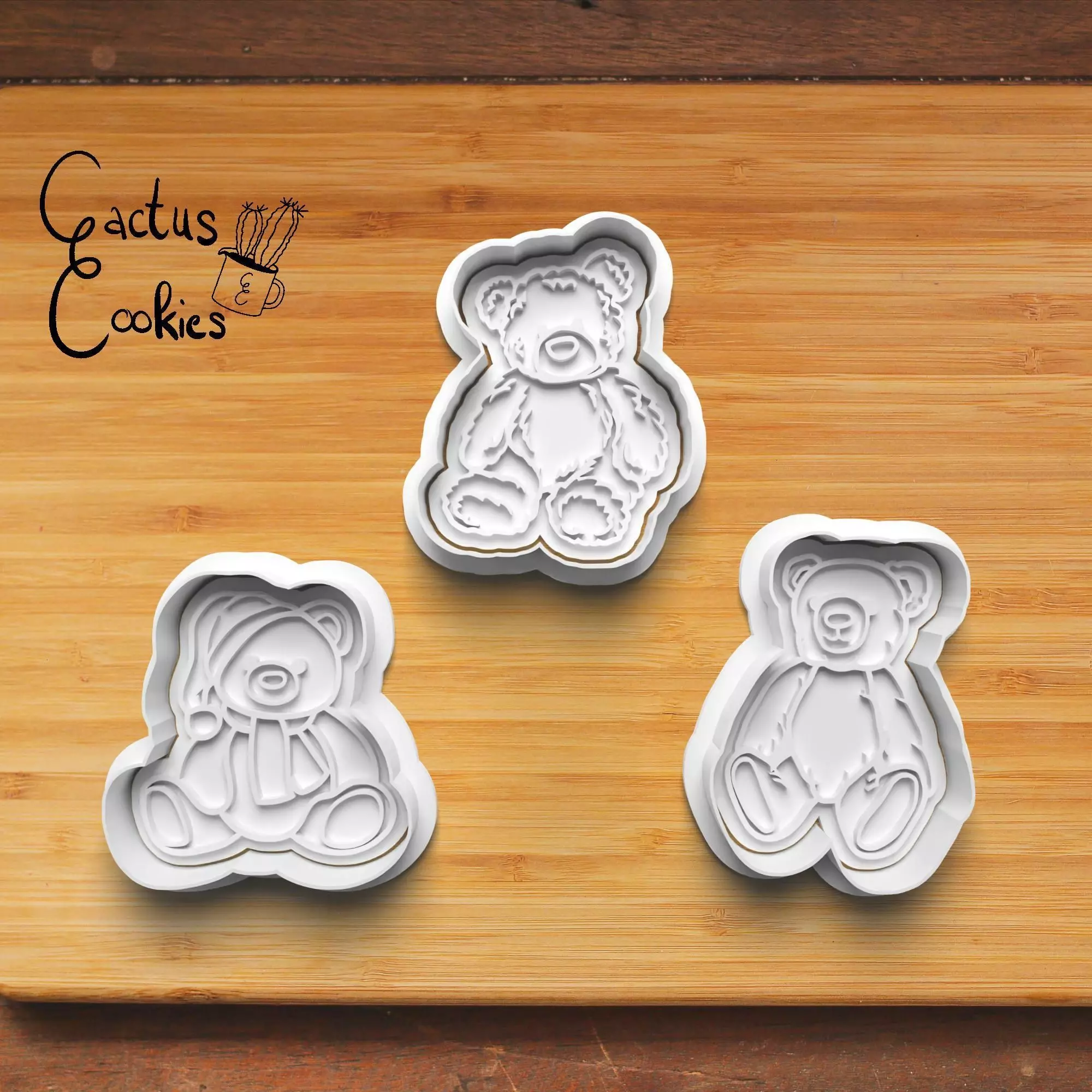 Teddy Bears Cookie Cutter Stl File for 3d Printer 0400 3D print model_0