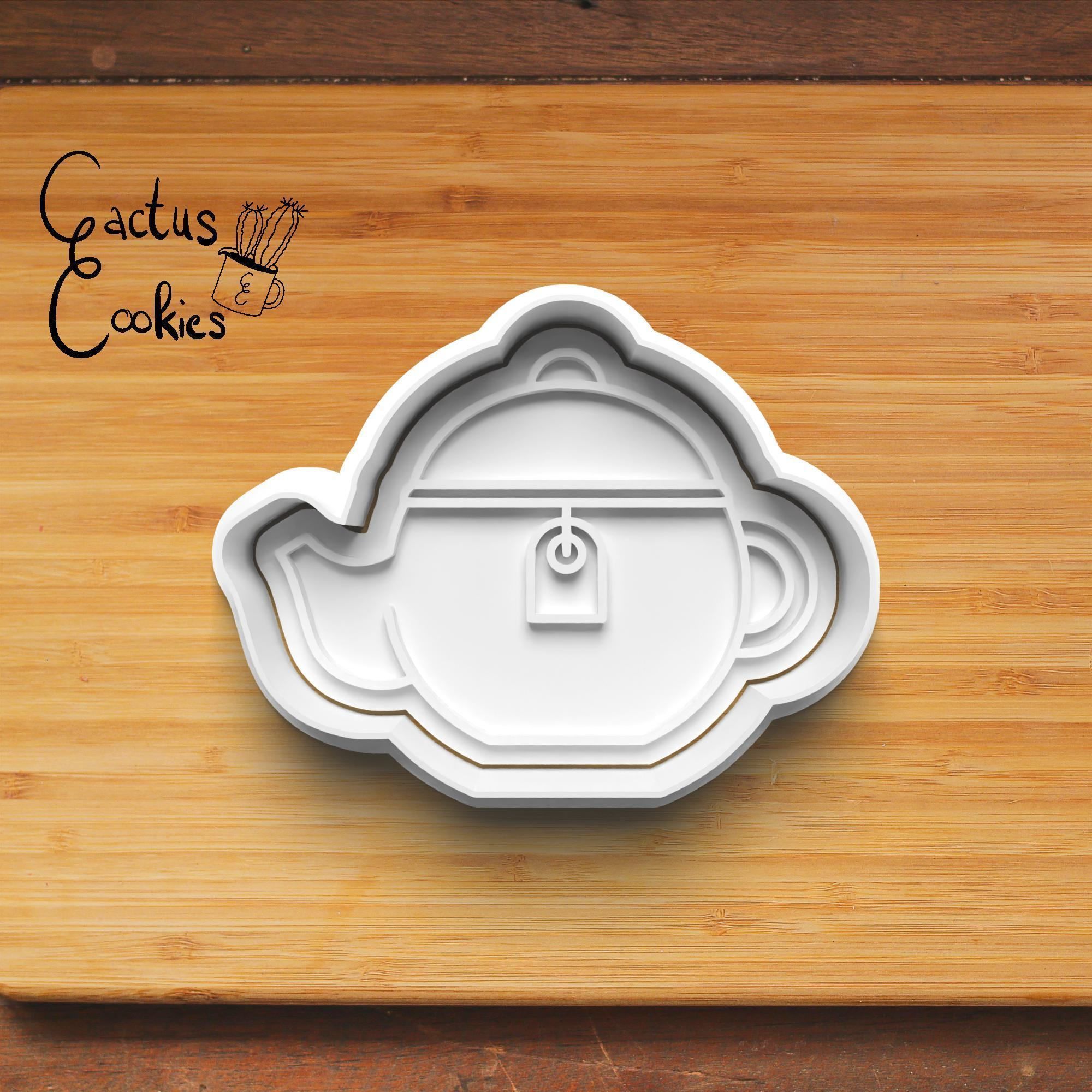 Tea Party Cookie Cutter Stl File for 3d Printer 0356 3D print model_2