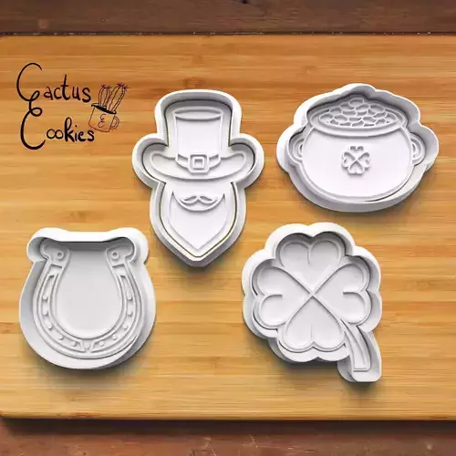 Sant Patricks Day Cookie Cutter Stl File for 3d Printer 0282 3D print model