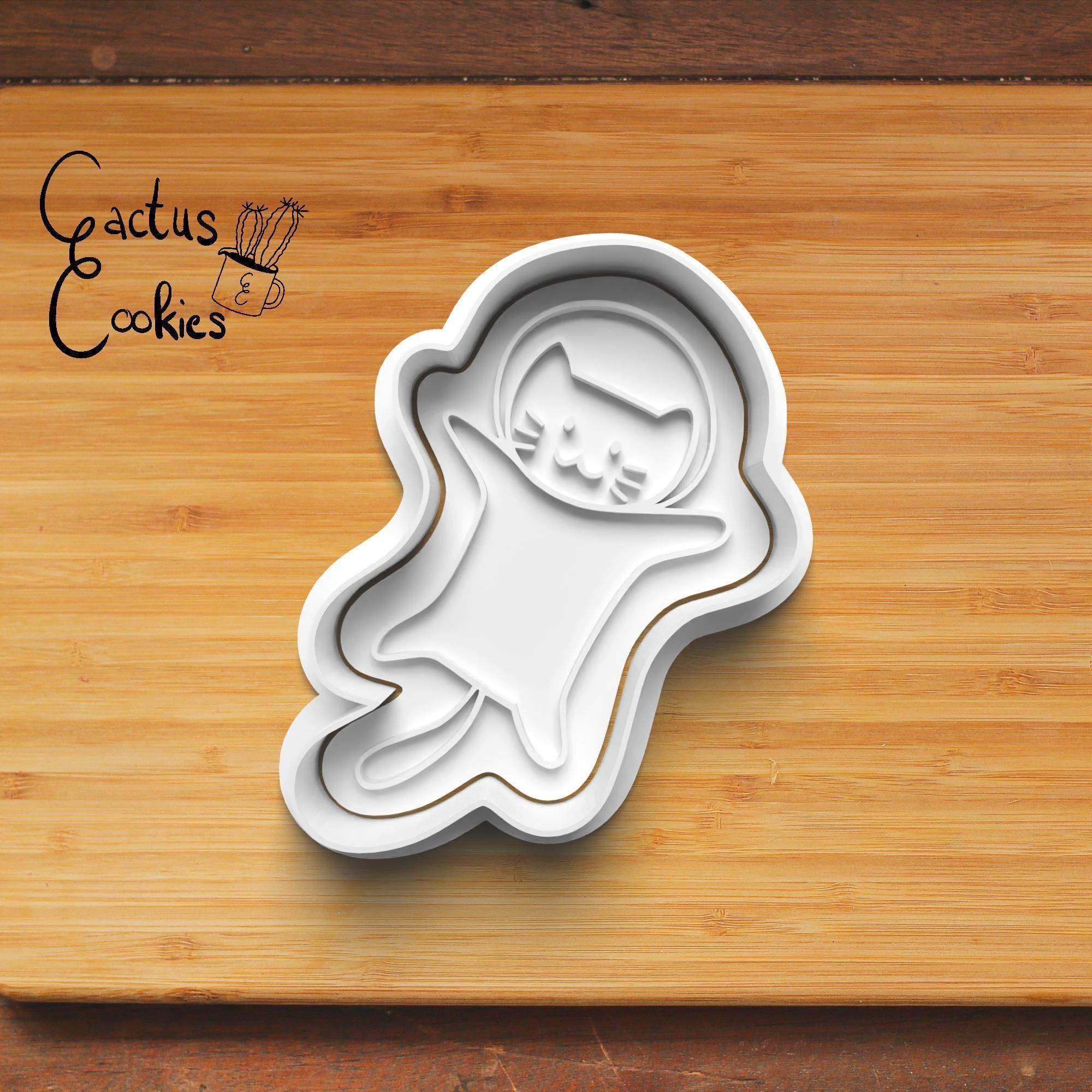 Spacecat Cookie Cutter Stl File for 3d Printer 0188 3D print model_2