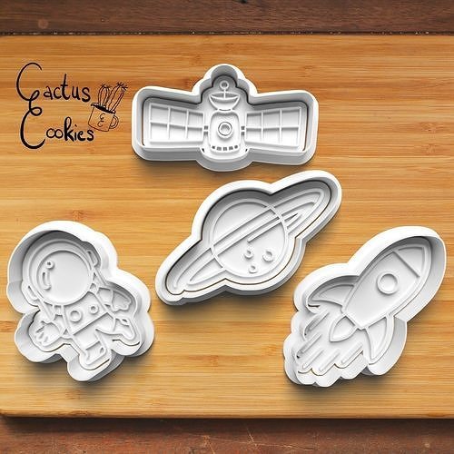 Space Cookie Cutter Stl File for 3d Printer 0436 3D print model